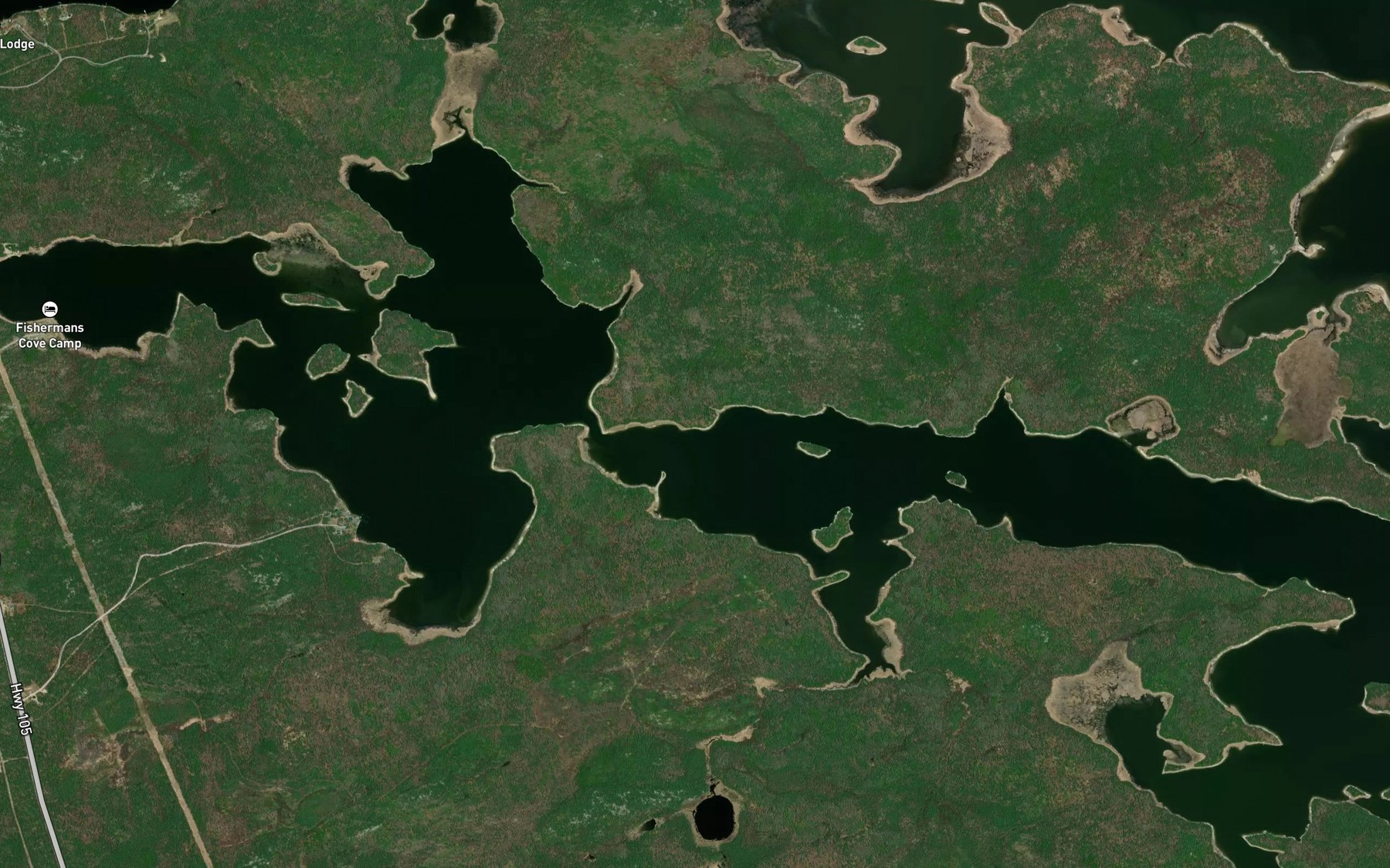Satellite map of the Scout Bay
