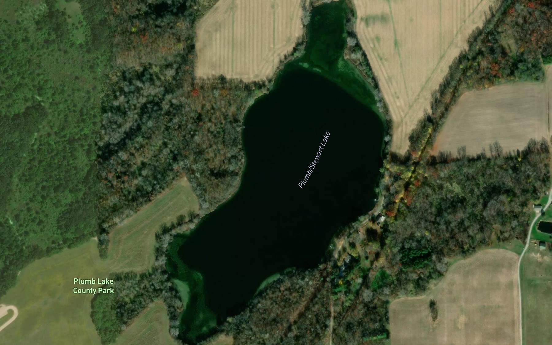 Satellite map of the Stewart Lake