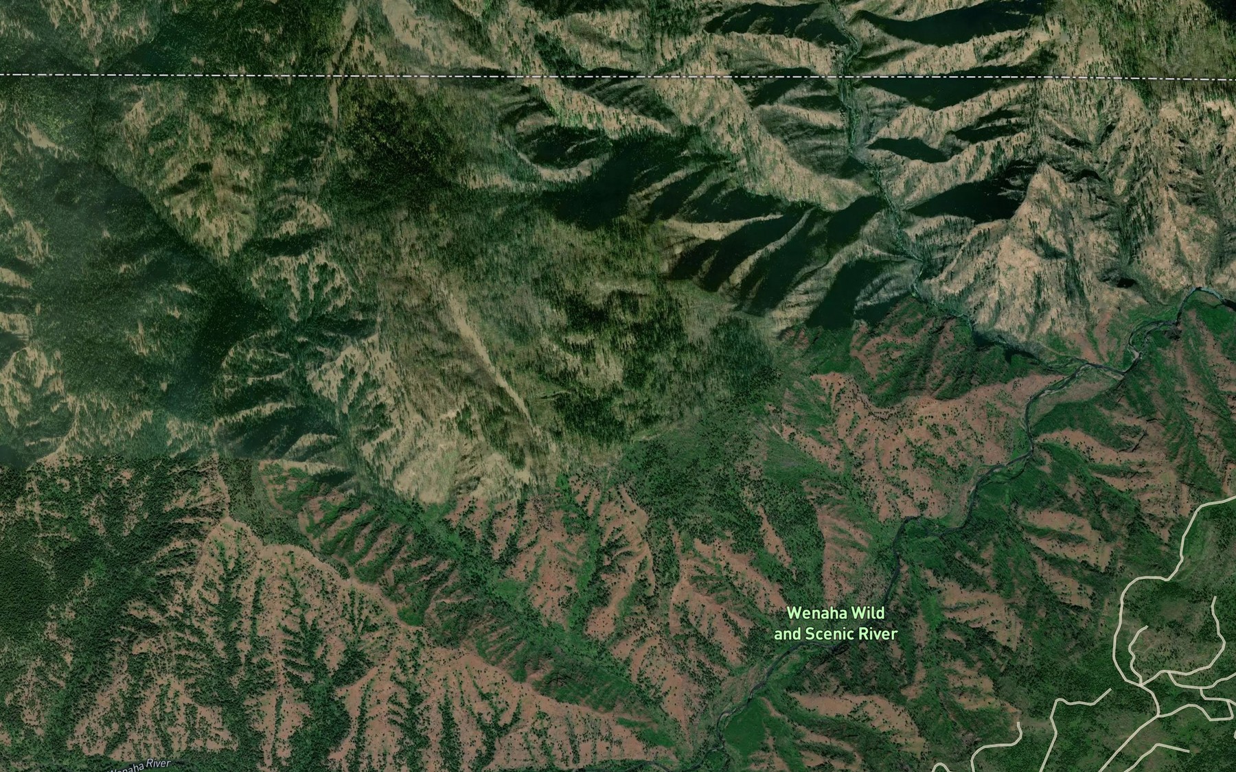 Satellite map of the Meadow Spring