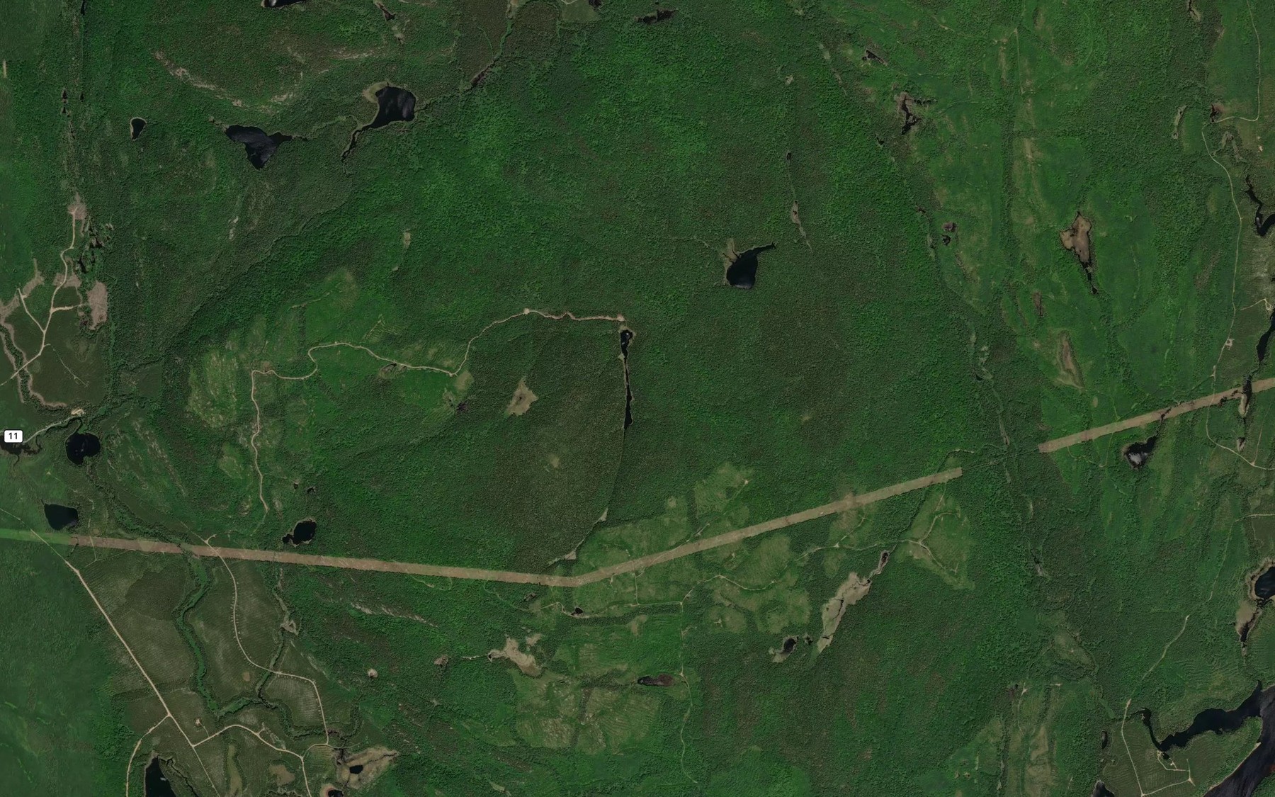 Satellite map of the Lac Lamarre