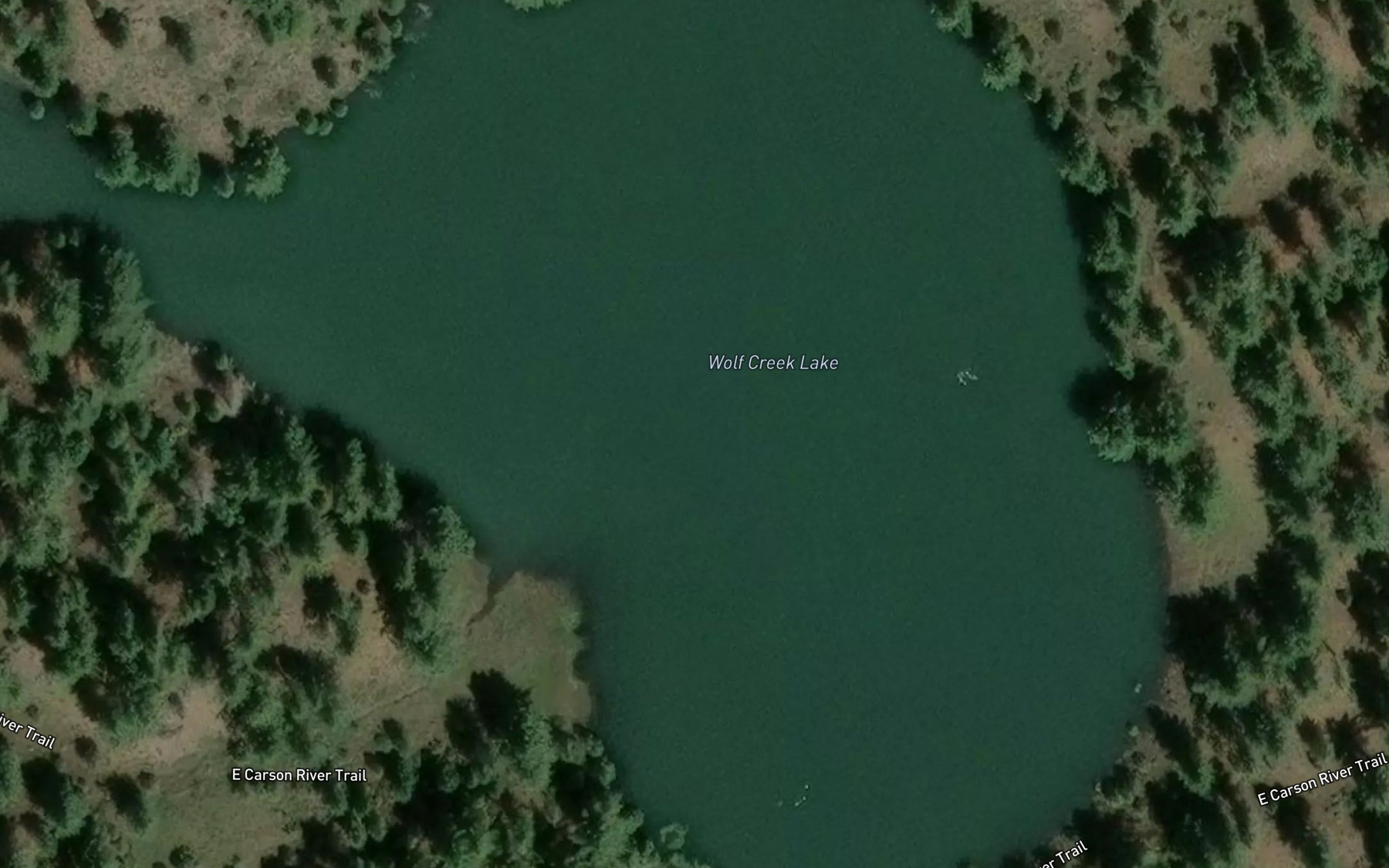 Satellite map of the Wolf Creek Lake