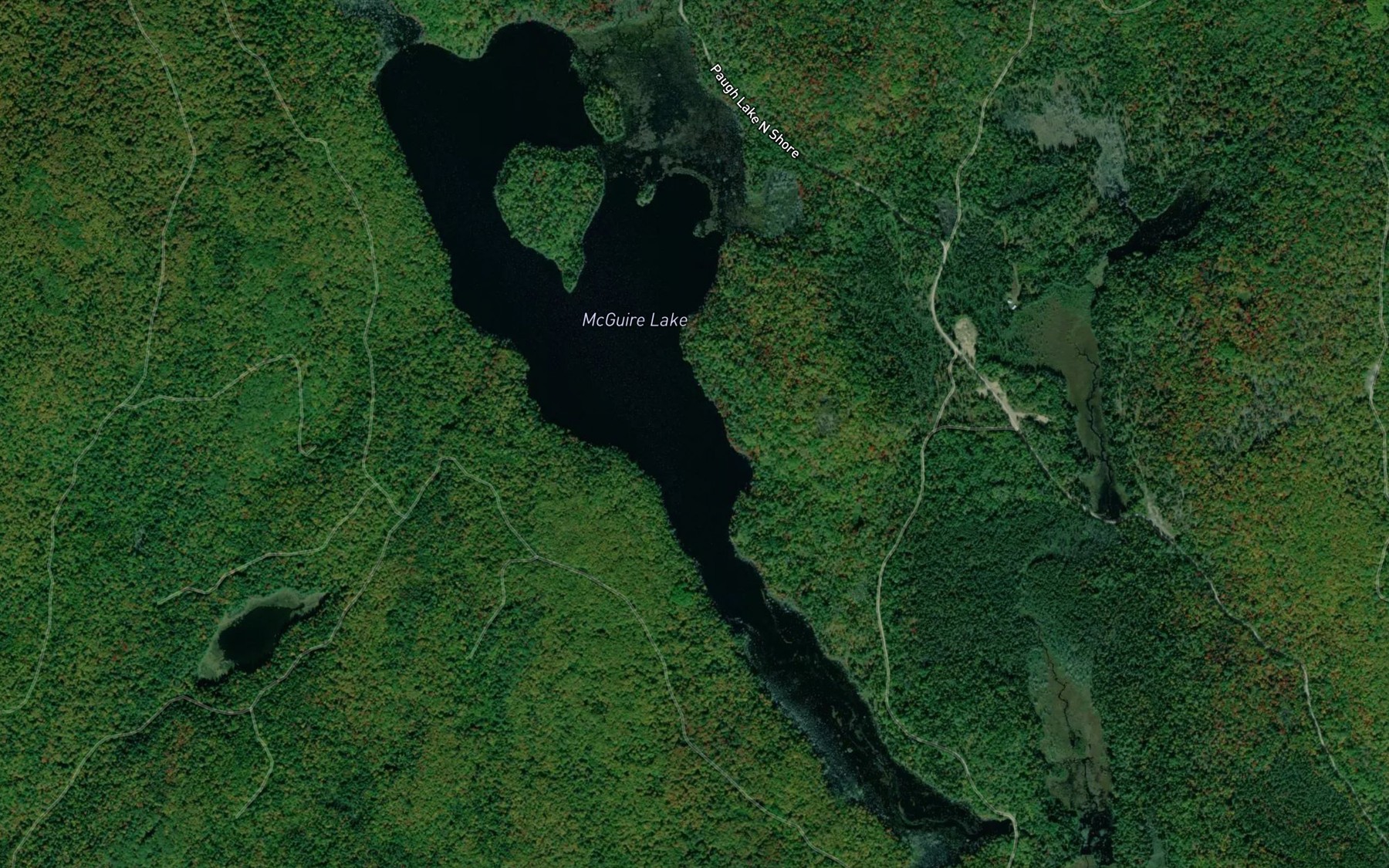 Satellite map of the McGuire Lake