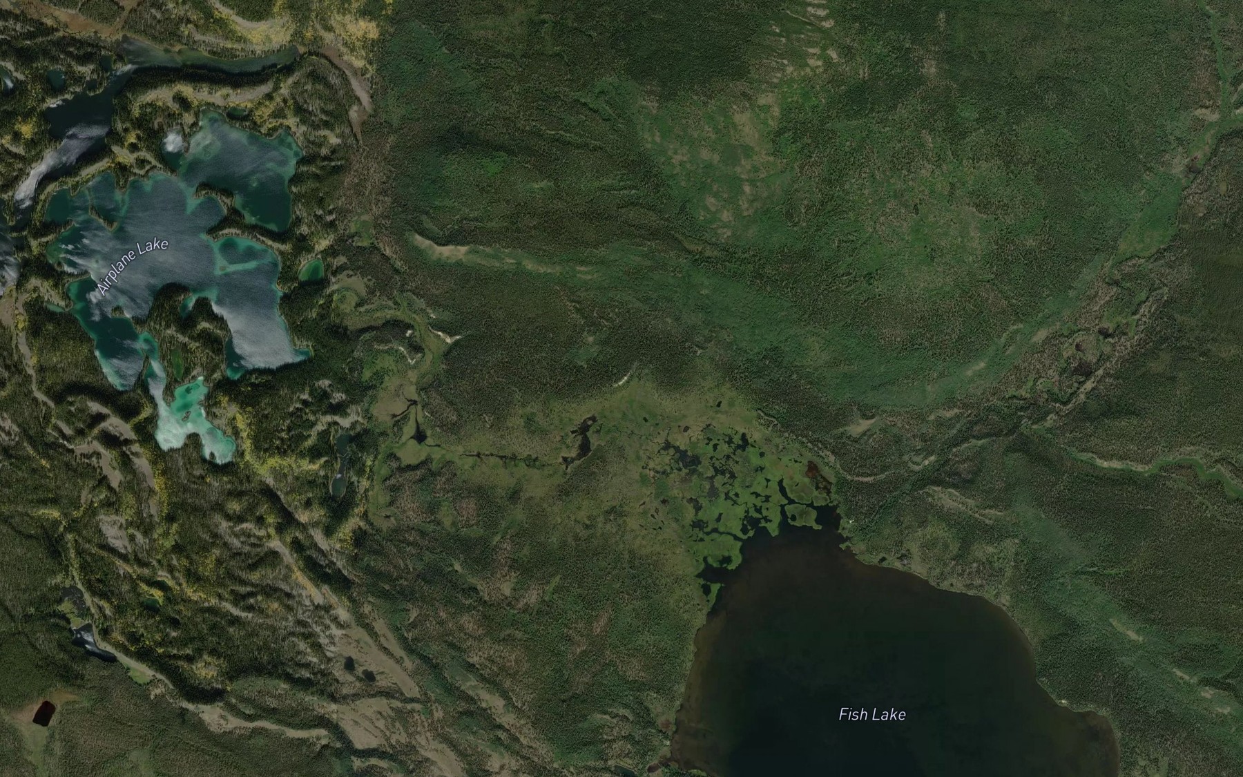 Satellite map of the Boofus Creek