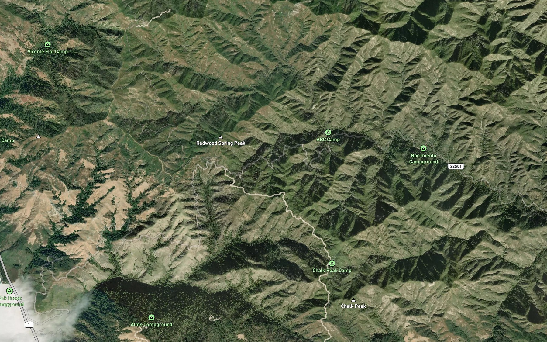 Satellite map of the Carrals Spring