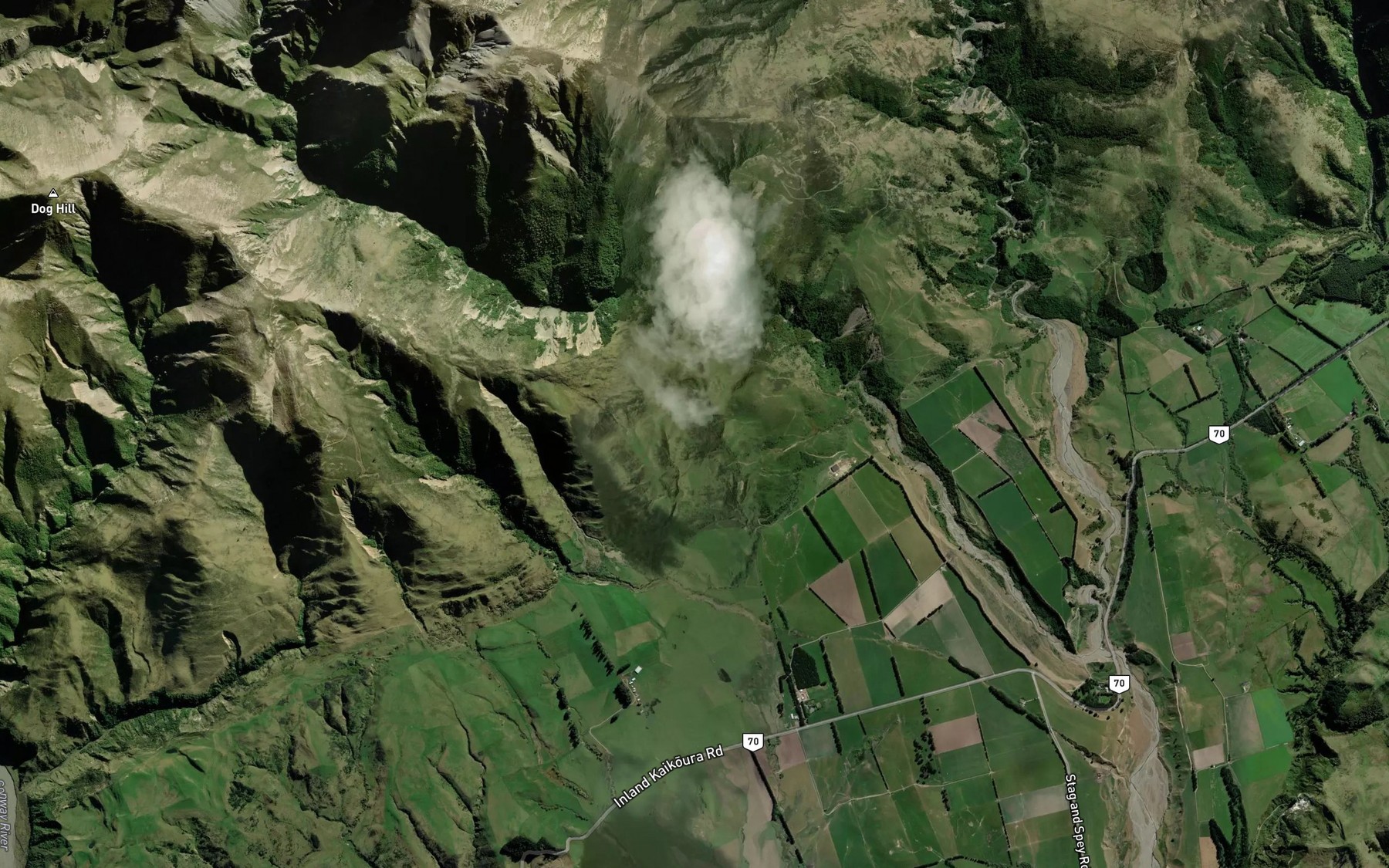 Satellite map of the Stone Jug Stream