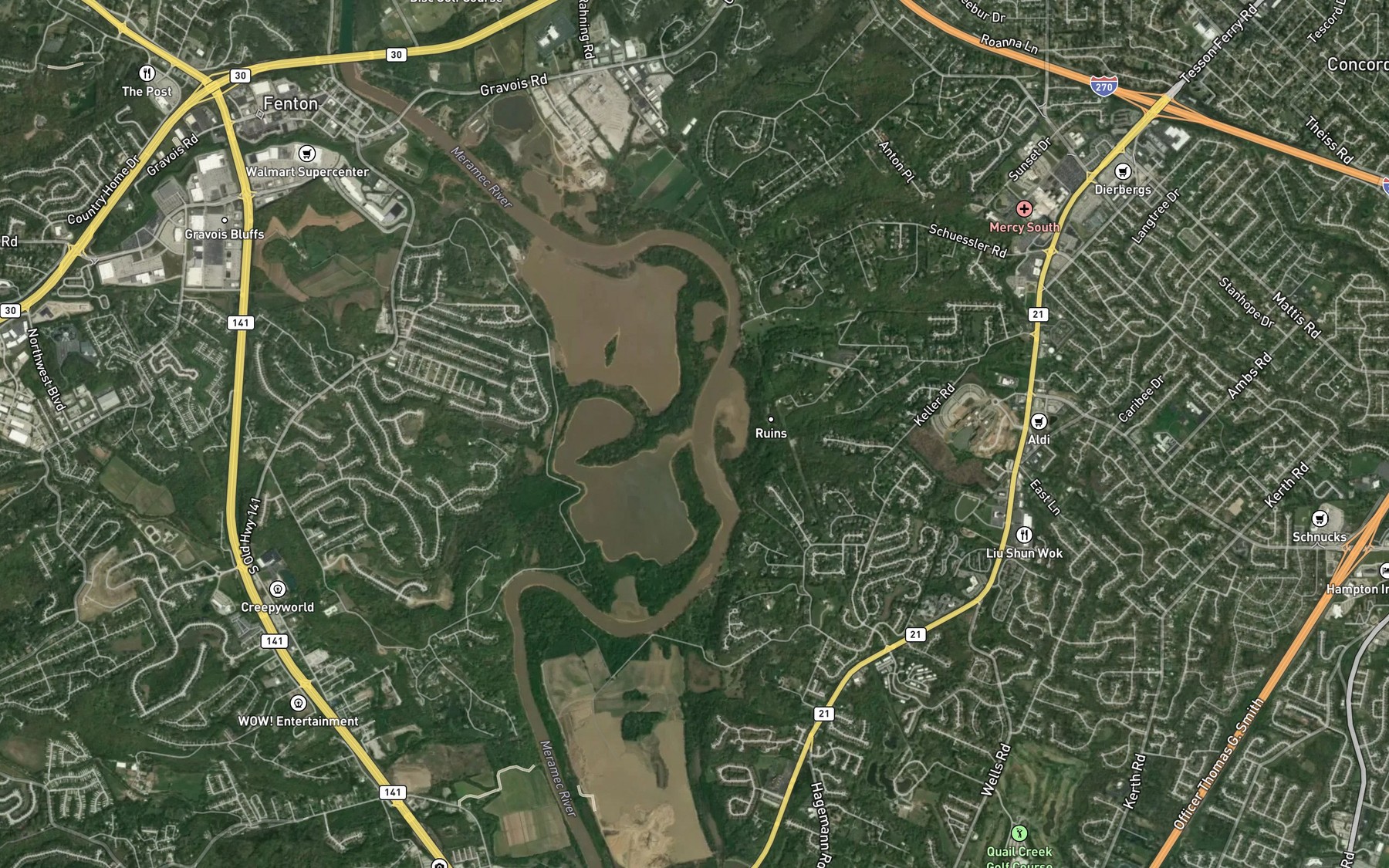 Satellite map of the Spot 8