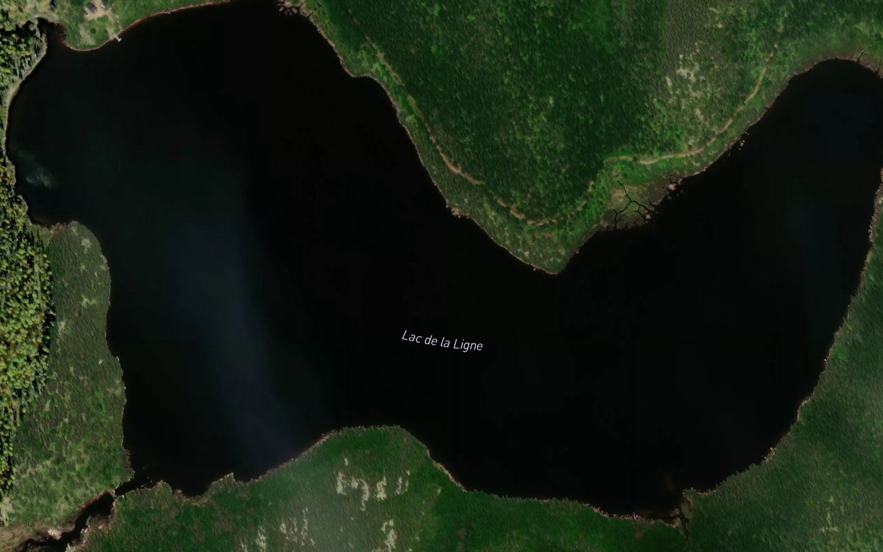 Satellite map of the Lac de la Ligne