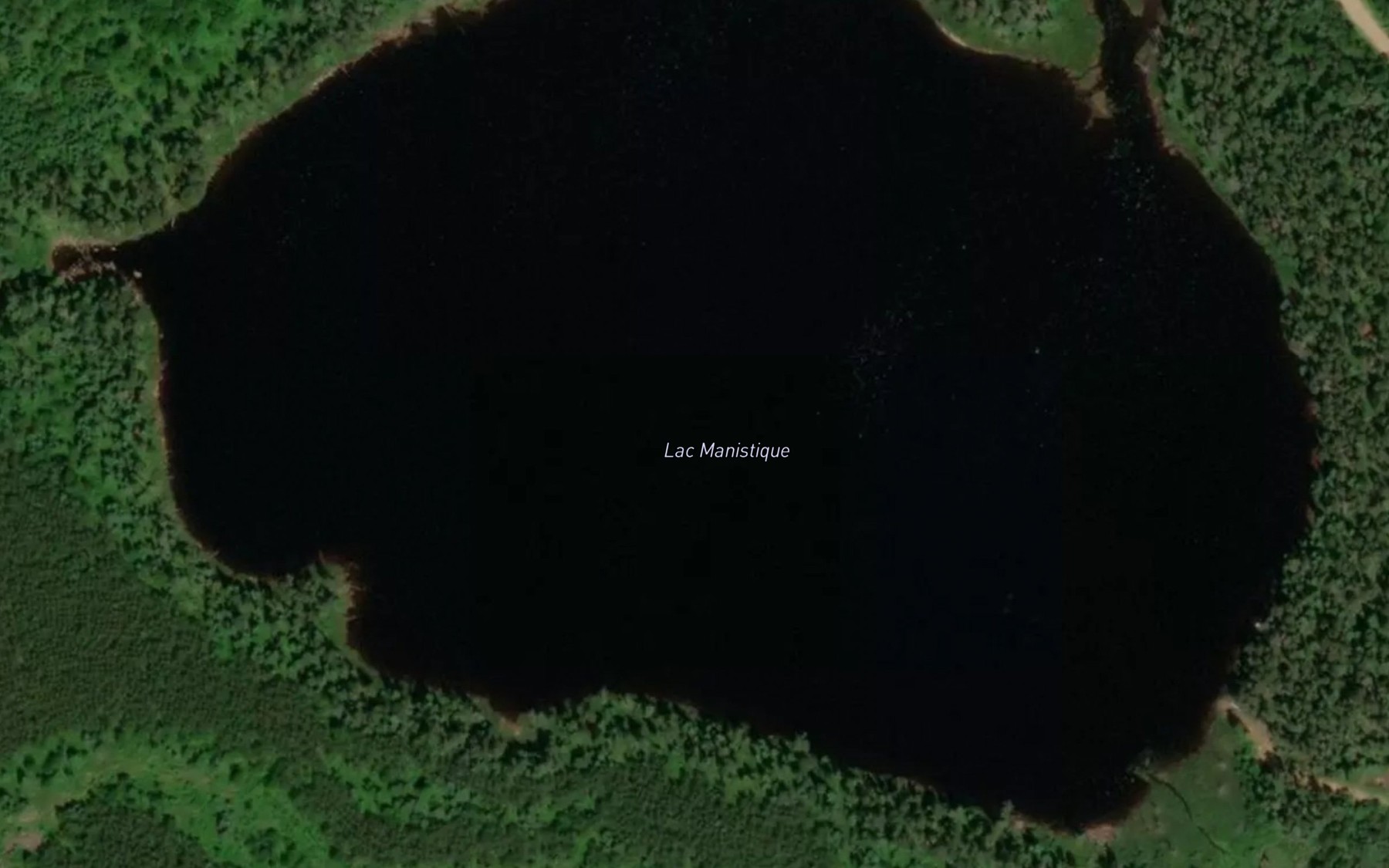 Satellite map of the Lac Manistique