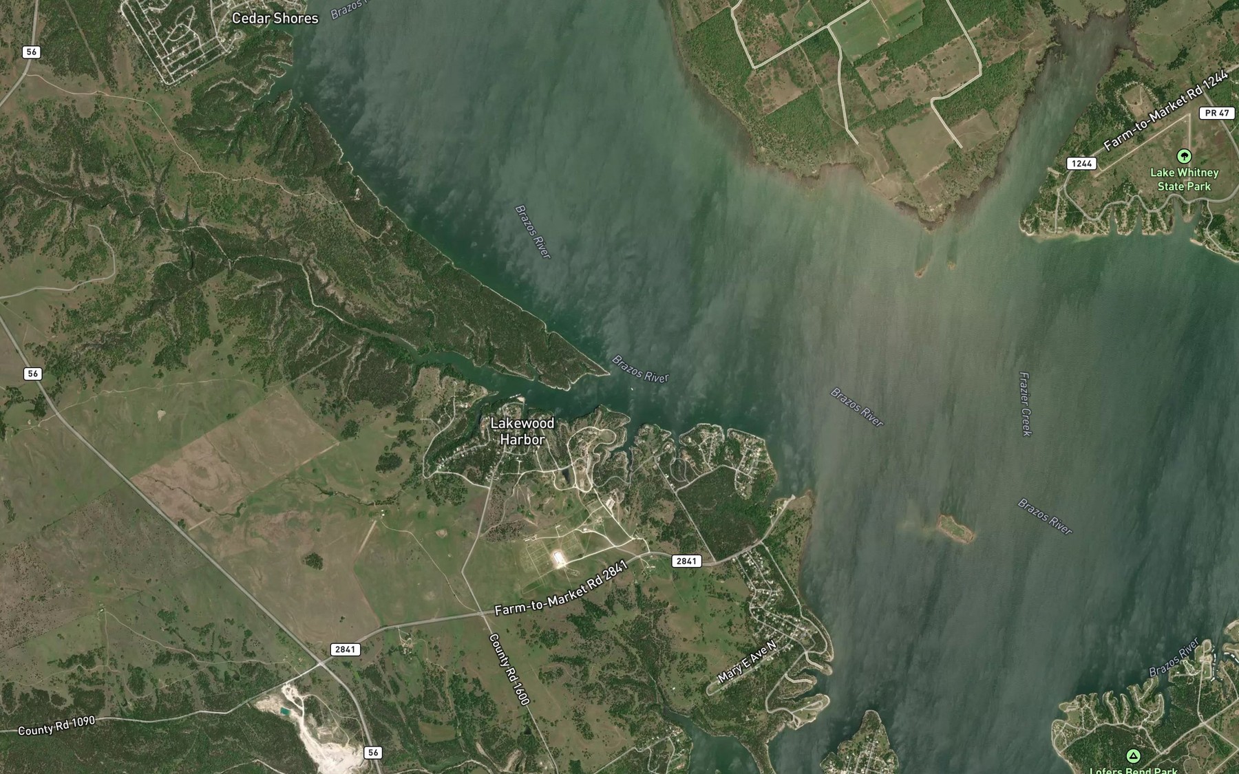 Satellite map of the King Creek