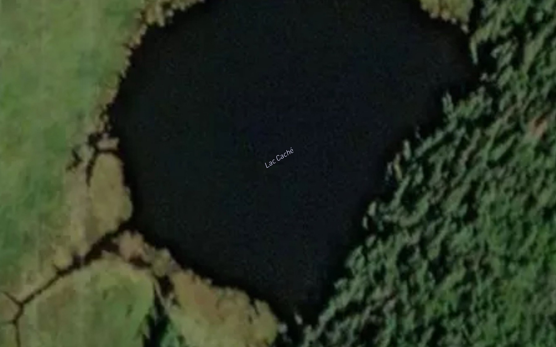 Satellite map of the Lac Cache