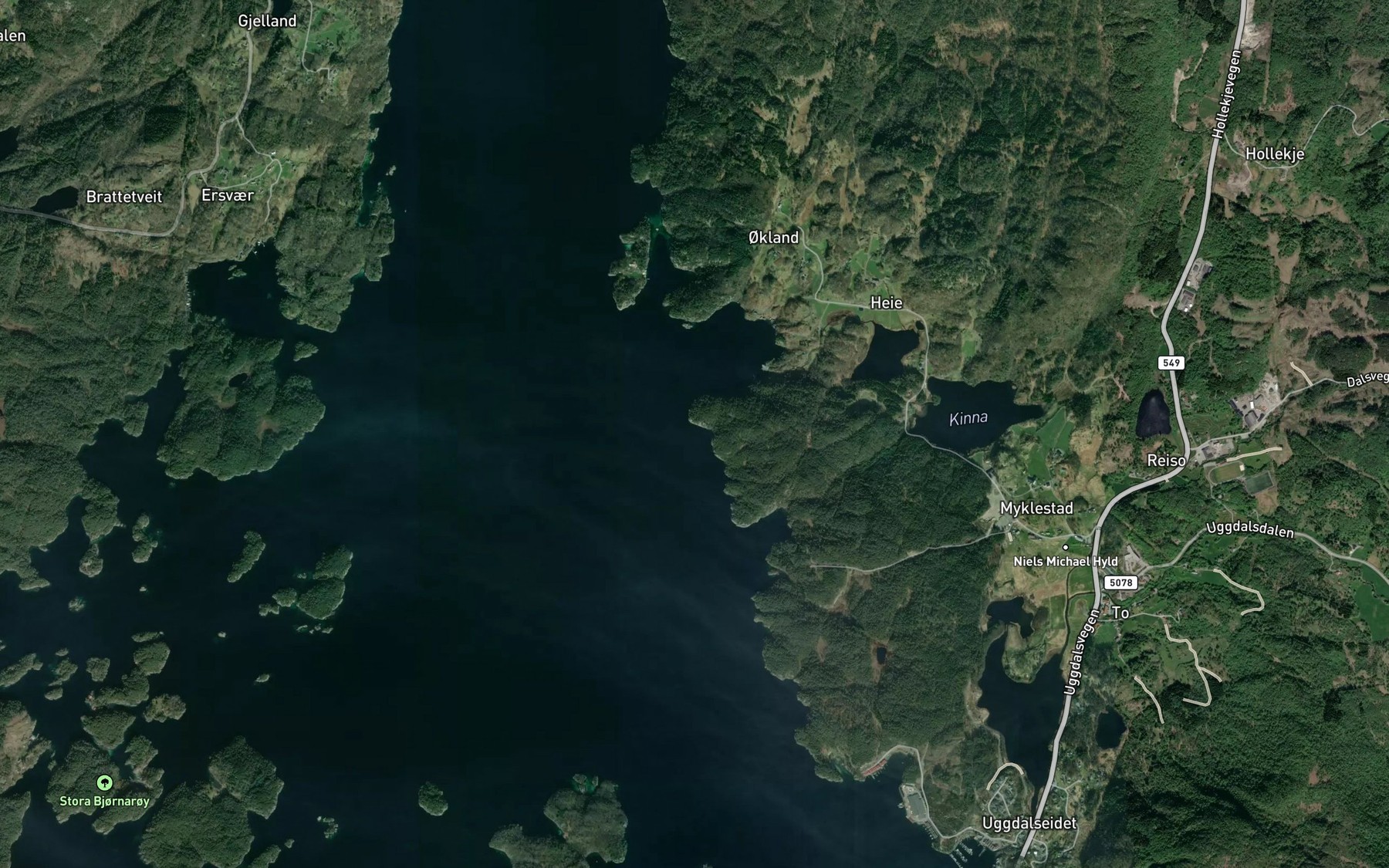 Satellite map of the Heiavika