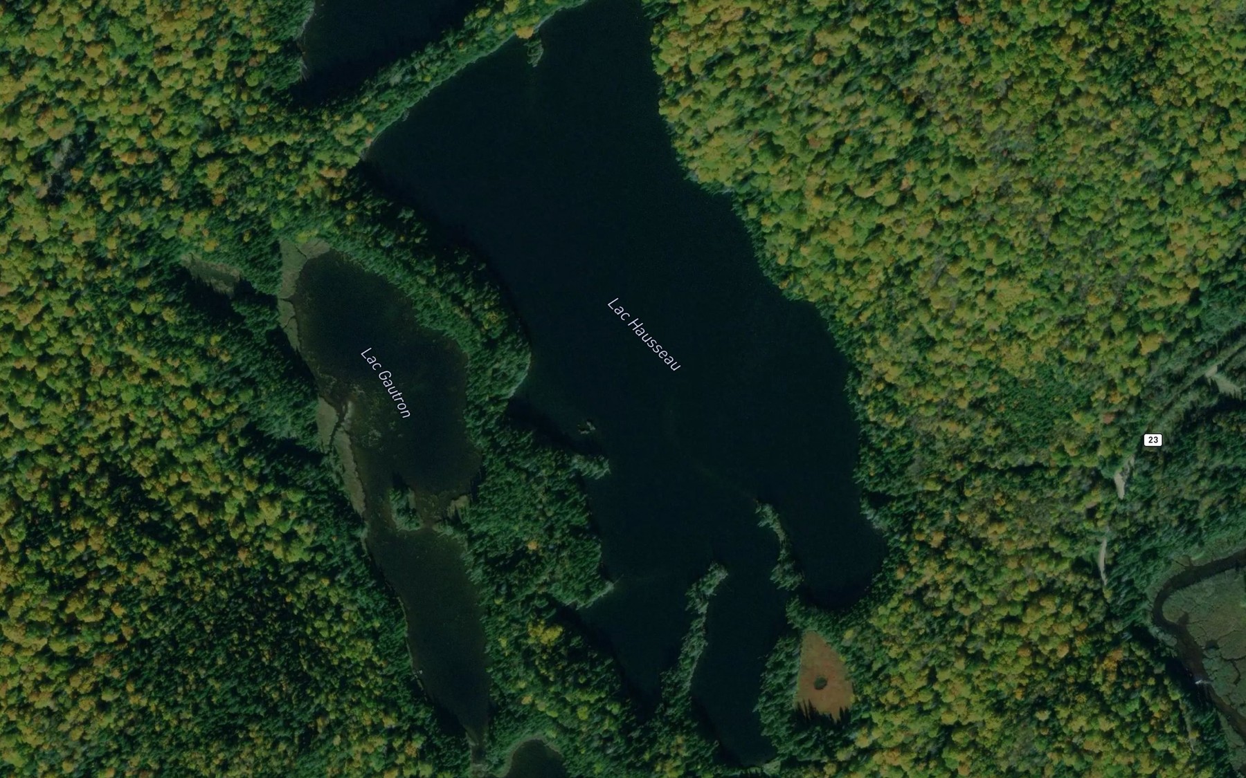 Satellite map of the Lac Hausseau