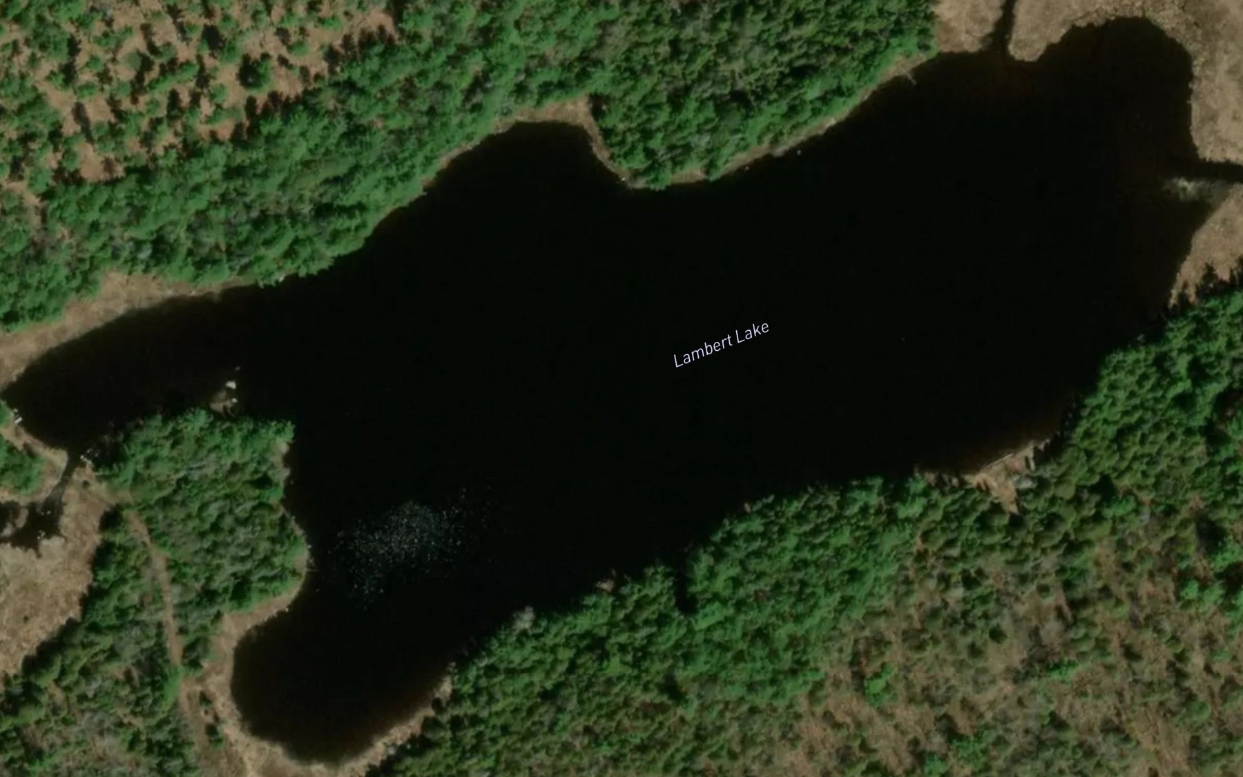 Satellite map of the Lambert Lake
