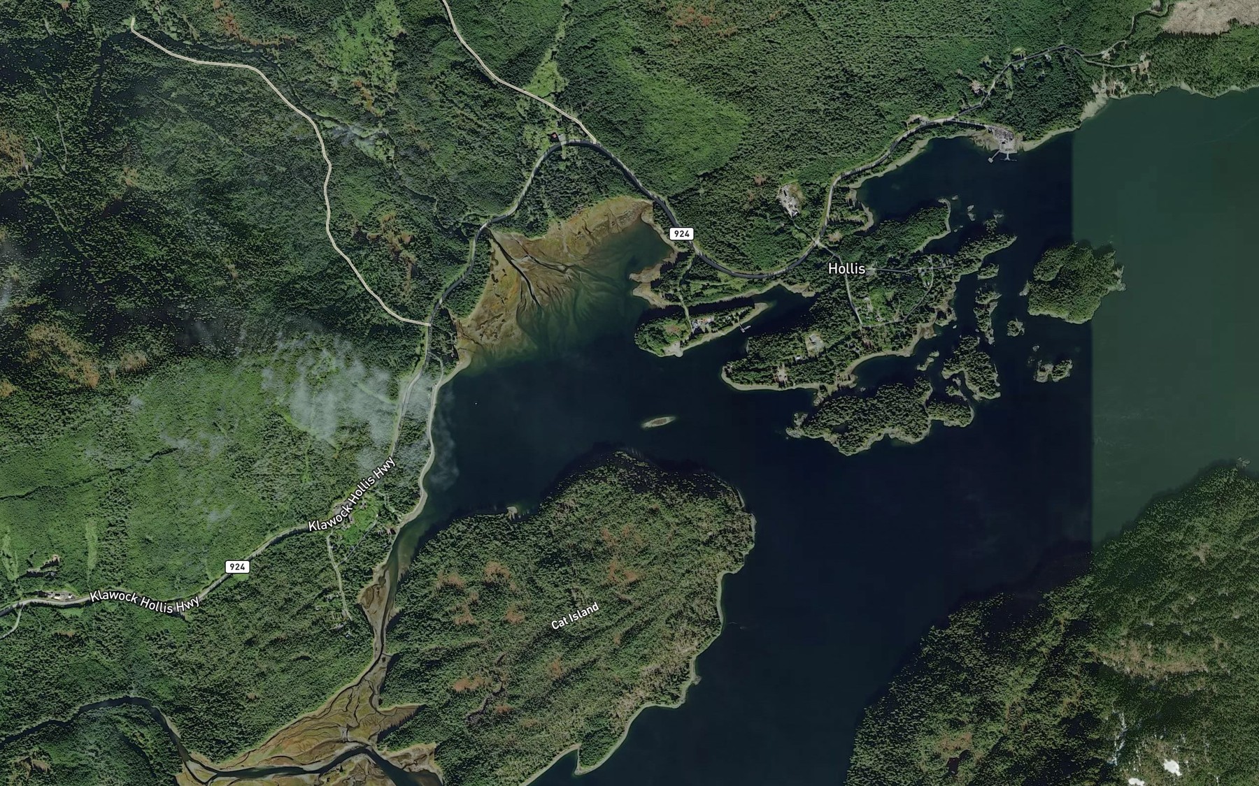 Satellite map of the Hollis Anchorage