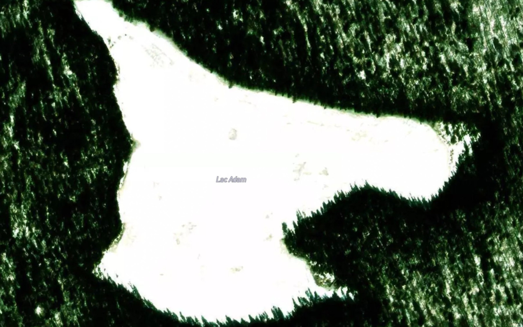 Satellite map of the Lac Adam