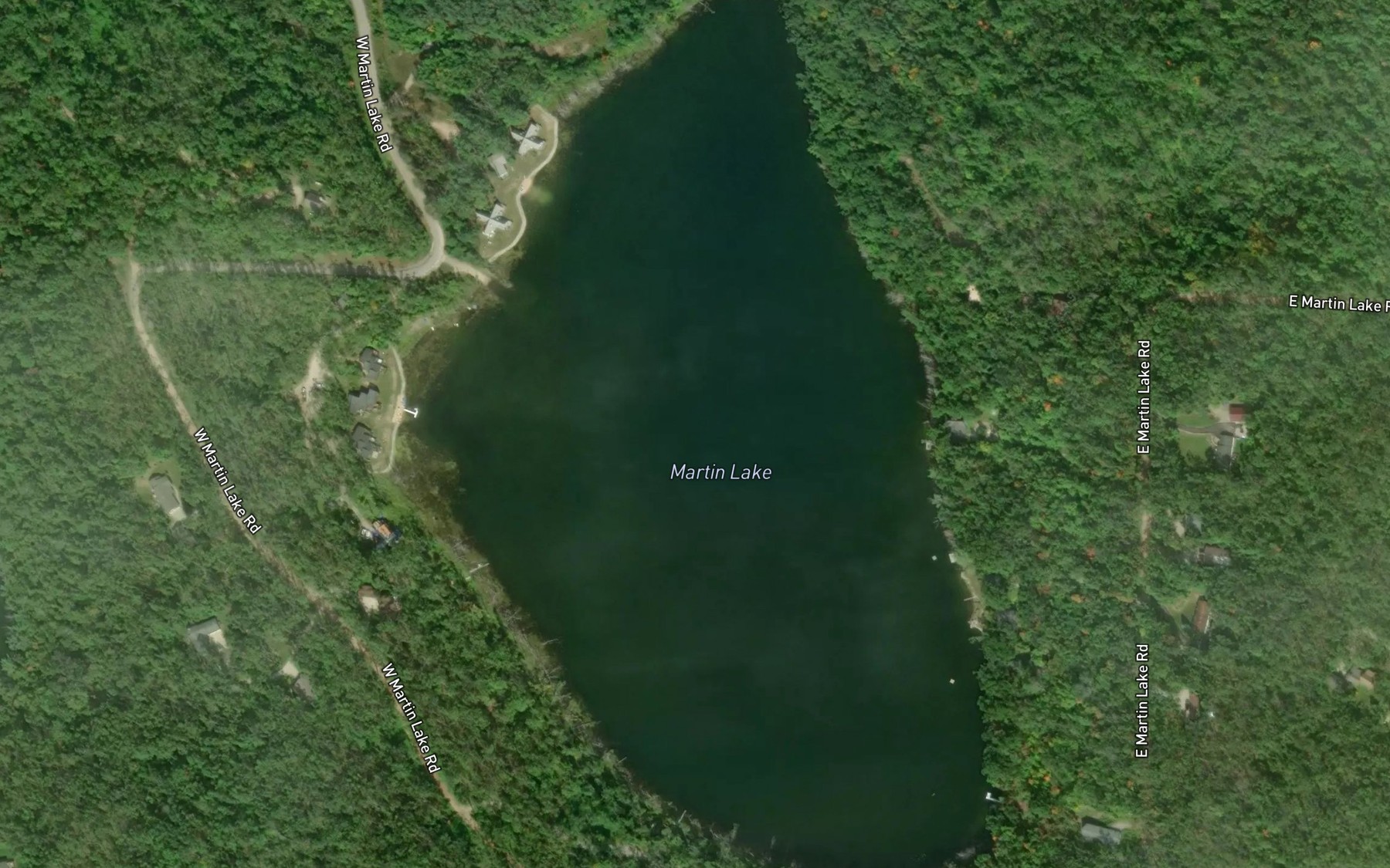 Satellite map of the Martin Lake