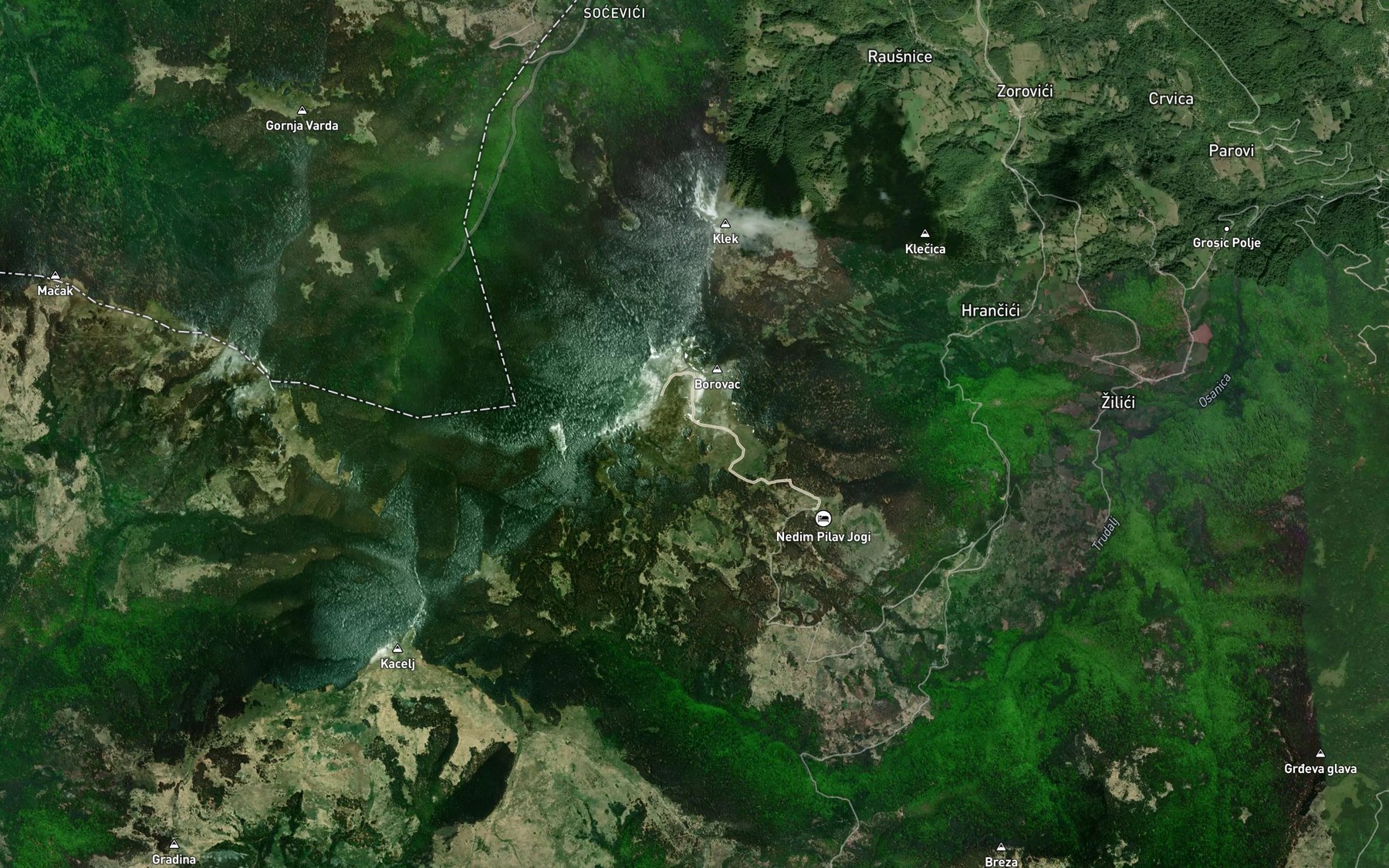 Satellite map of the Alibegovica