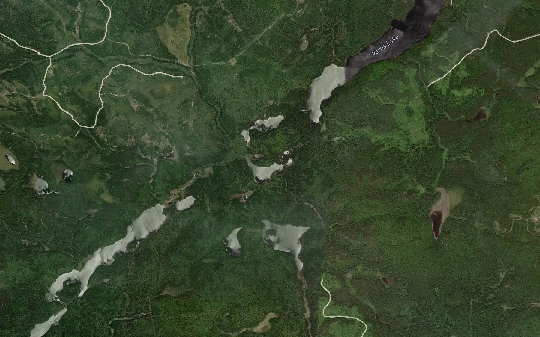 Satellite map of the Car Lake
