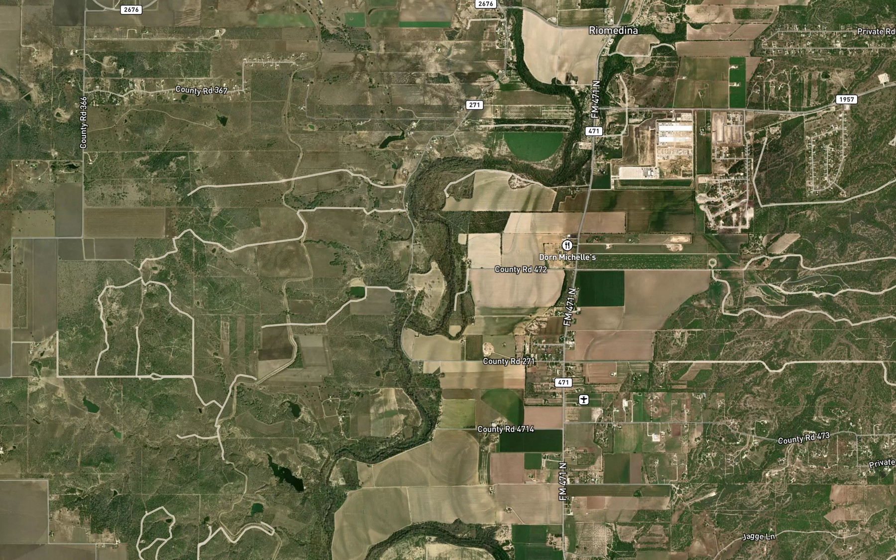 Satellite map of the Water Creek