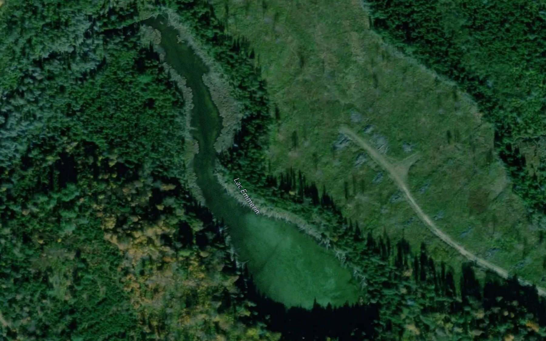 Satellite map of the Lac Emmerin