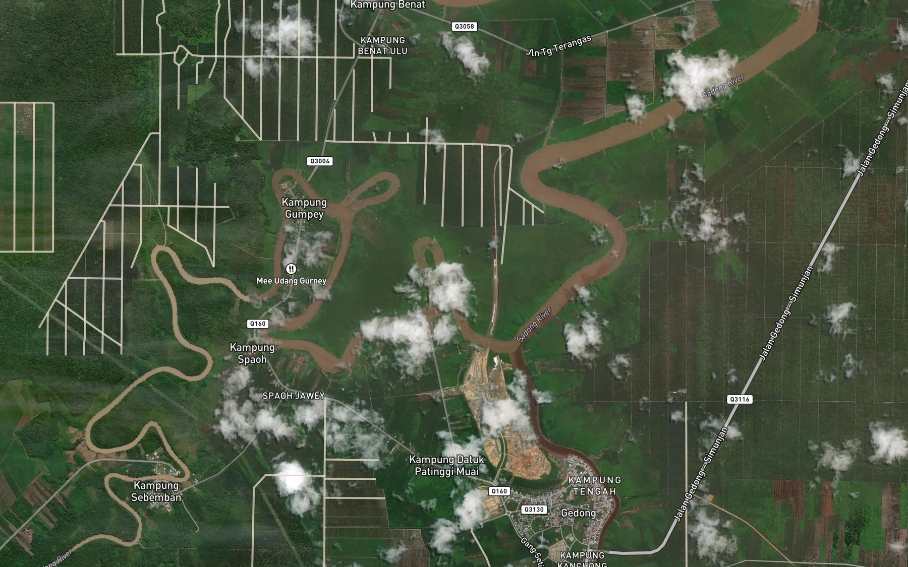 Satellite map of the Rantau Sijenak
