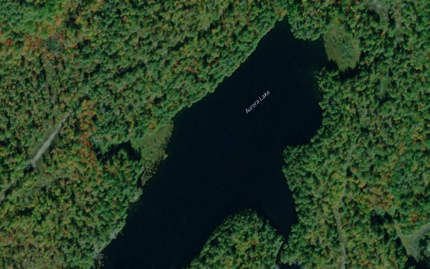 Satellite map of the Aurora Lake