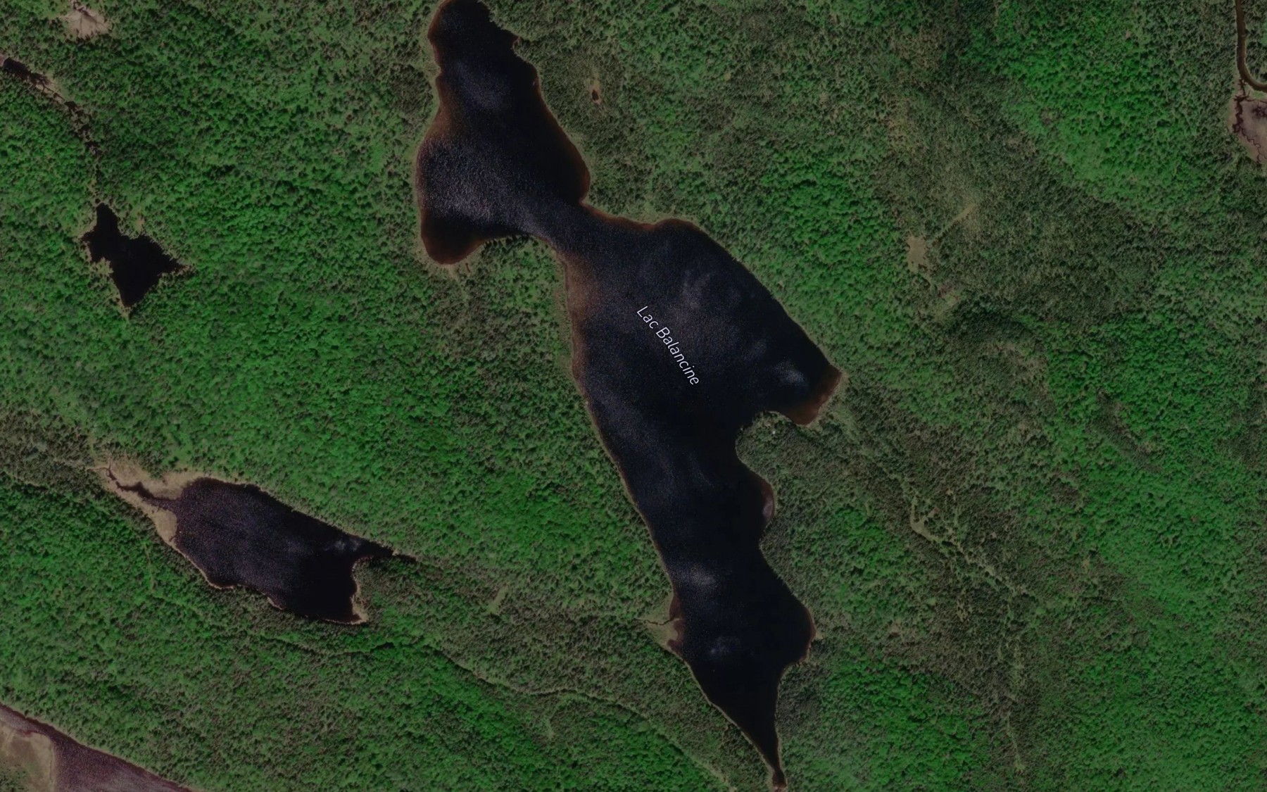 Satellite map of the Lac Balancine