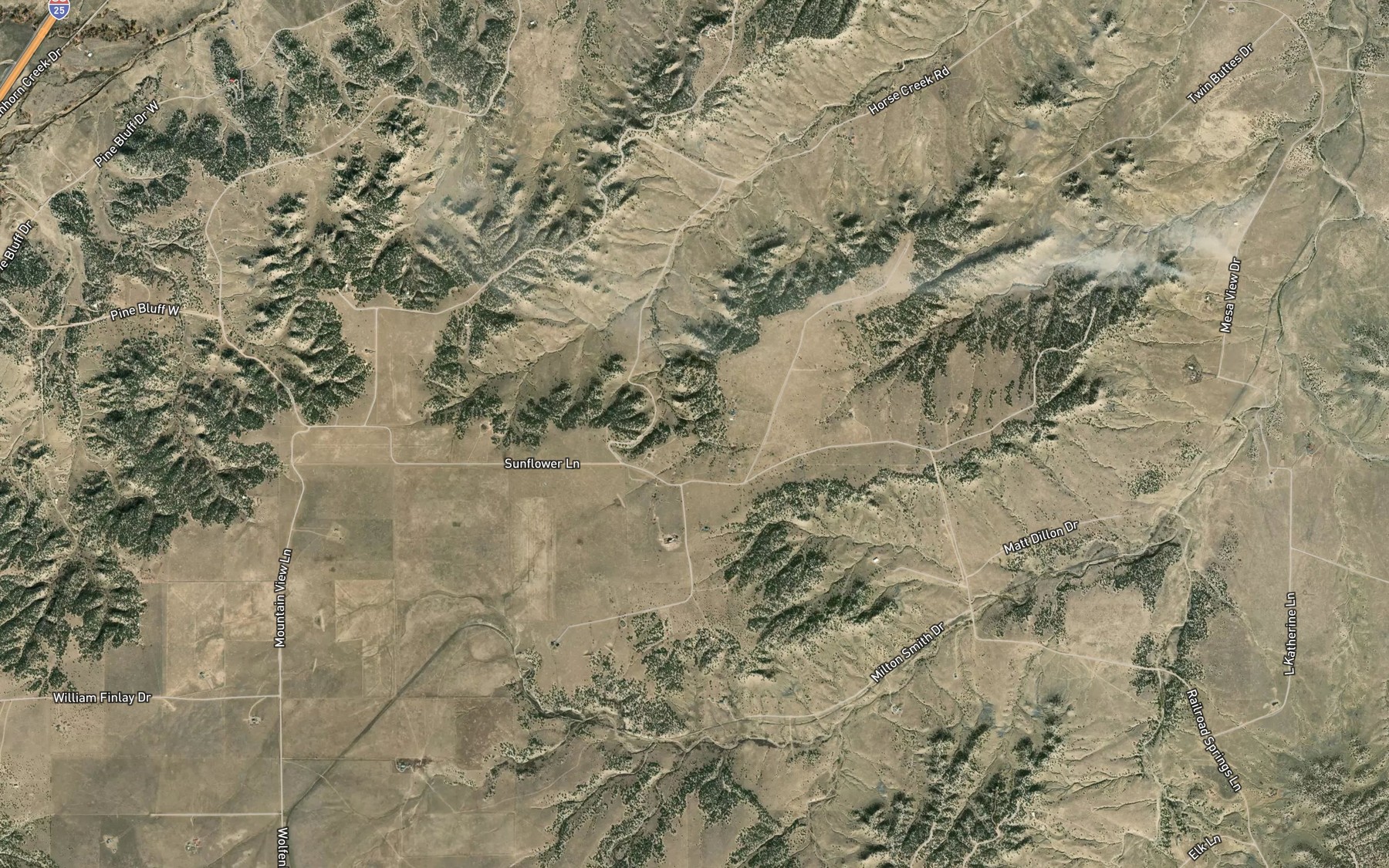Satellite map of the Willow Spring