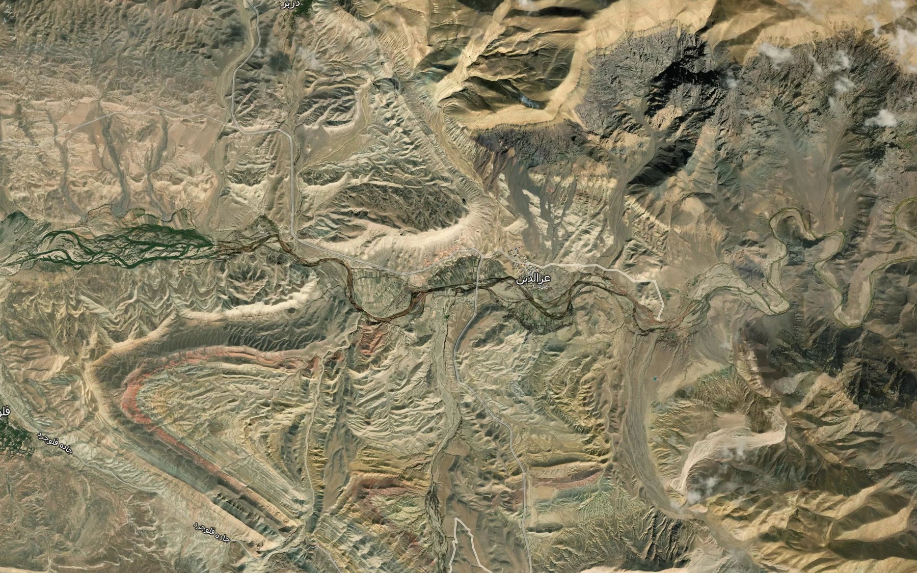Satellite map of the Rudkhaneh-ye Ab-e Kamar