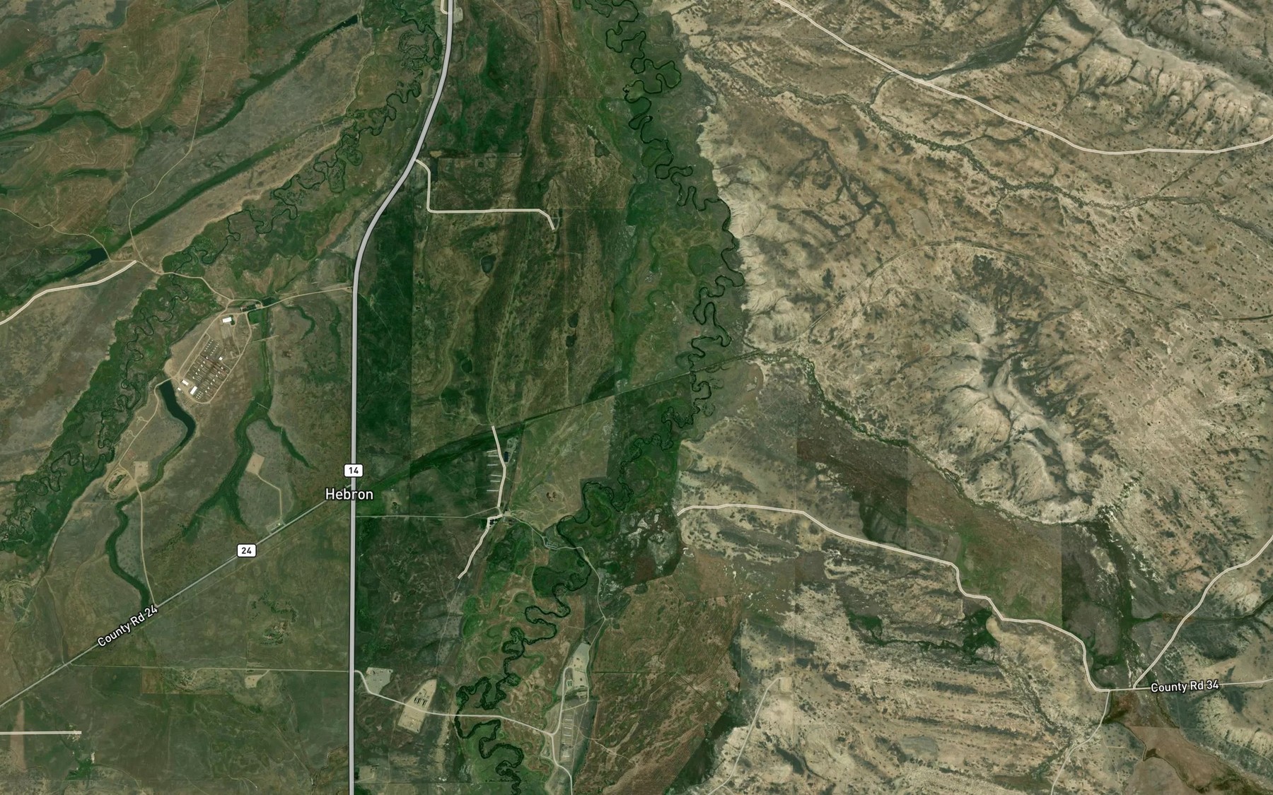 Satellite map of the Marr Ditch Number 2