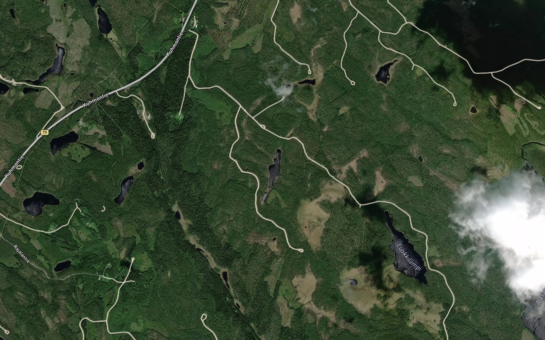 Satellite map of the Mustikkalammit