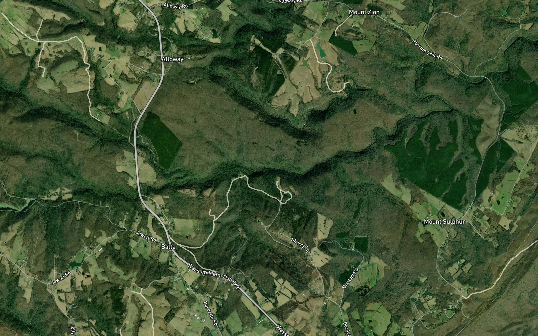 Satellite map of the Goss Branch