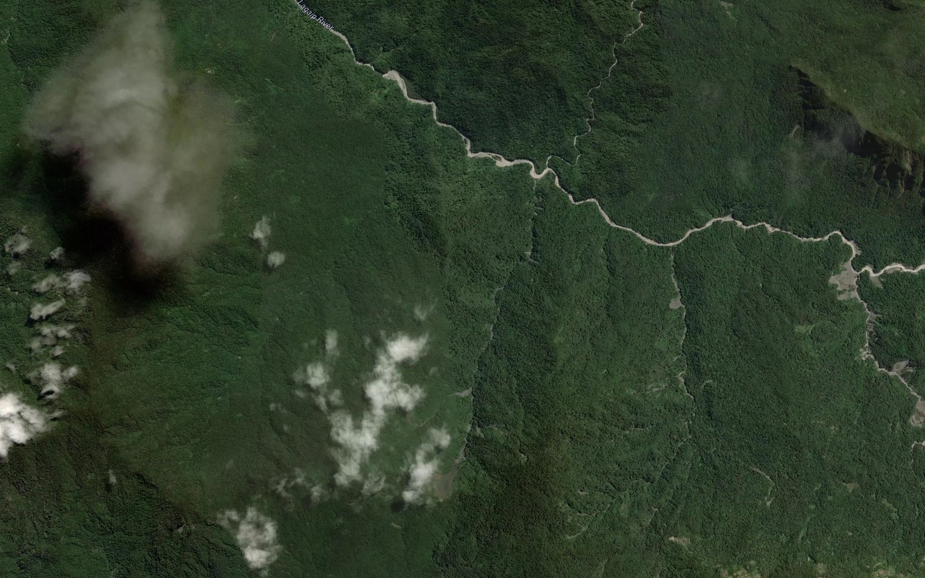 Satellite map of the Maijump River