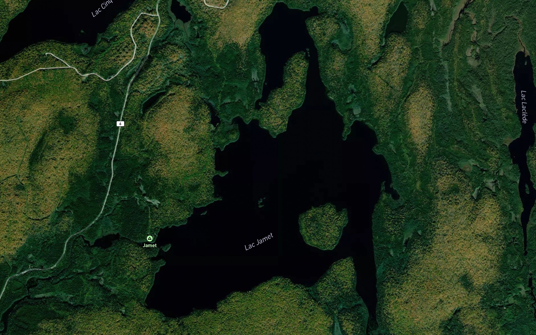Satellite map of the Lac Jamet
