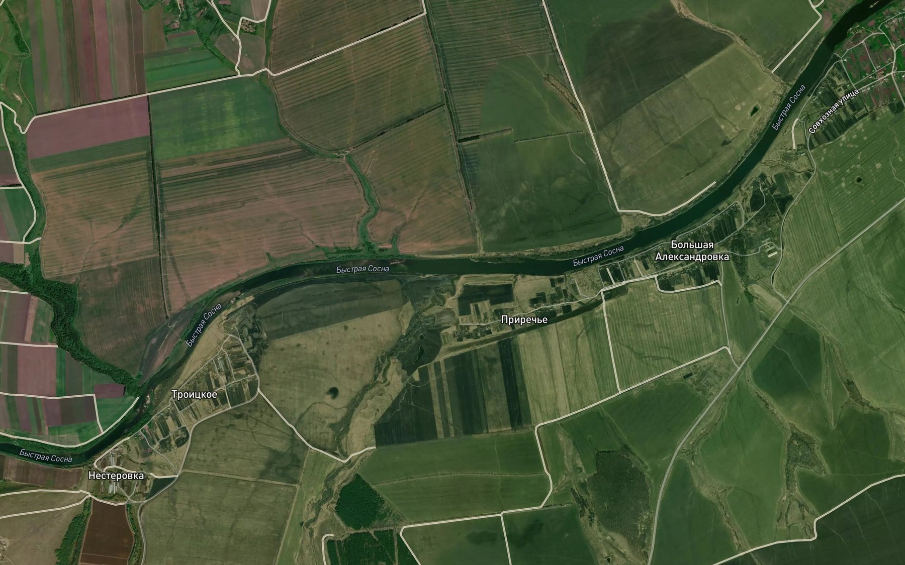 Satellite map of the Panikovets