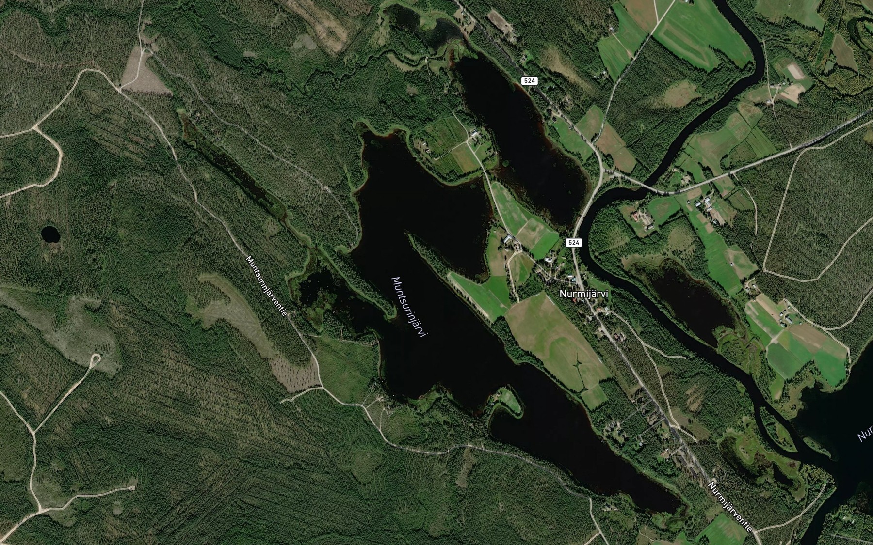 Satellite map of the Muntsurinjarvi