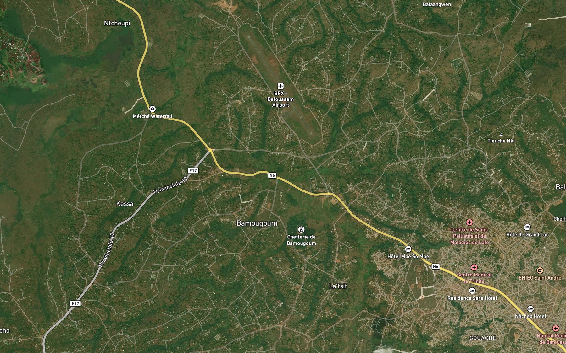 Satellite map of the Meteu