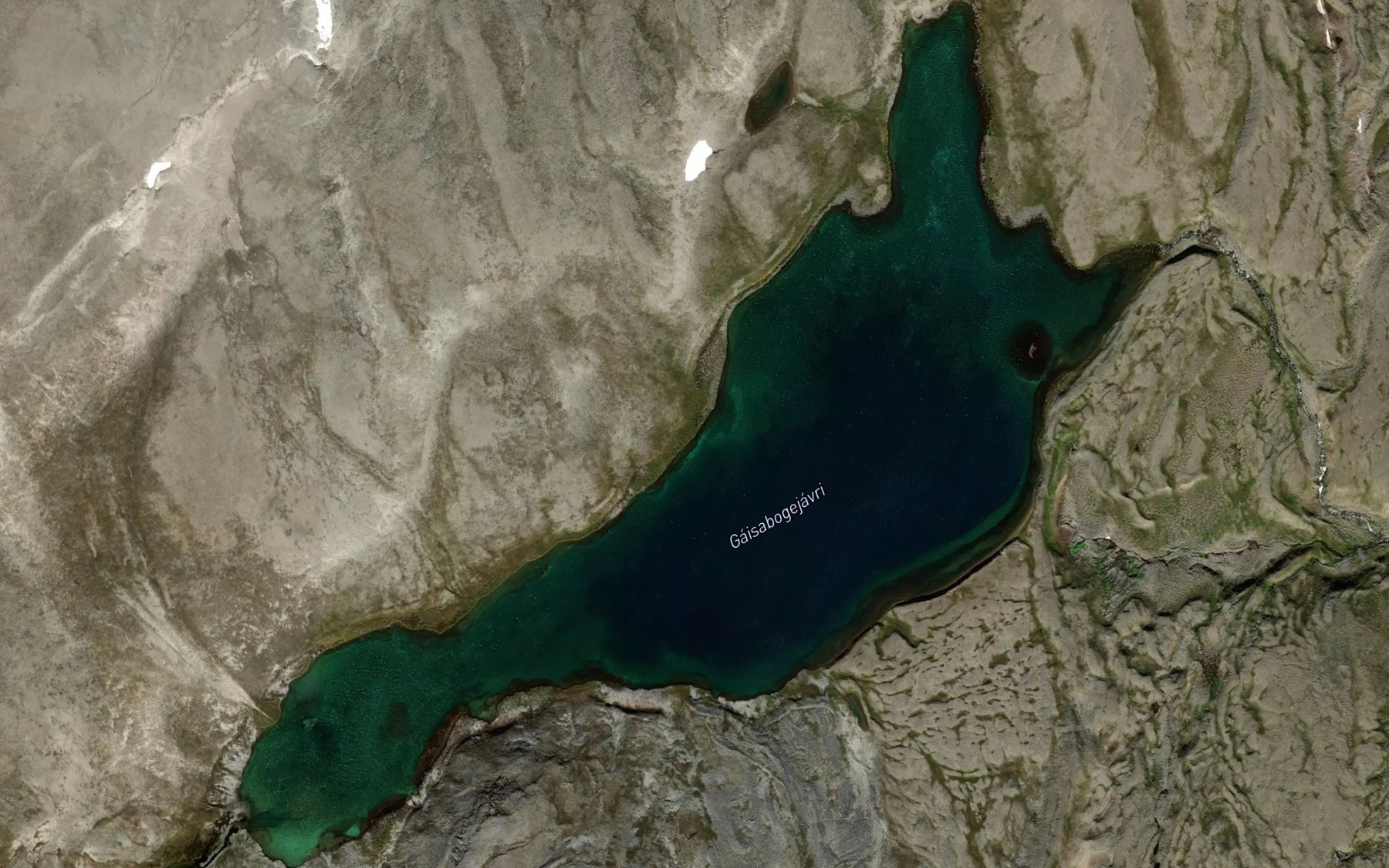 Satellite map of the Fastesjavri
