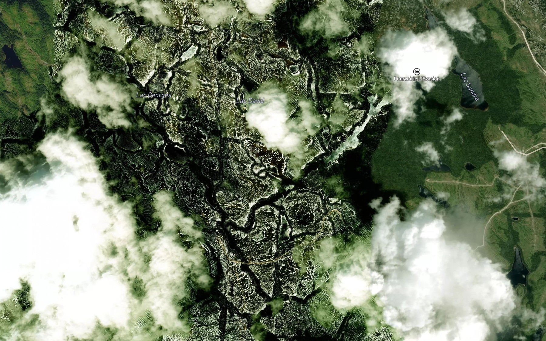 Satellite map of the Lac Perdu