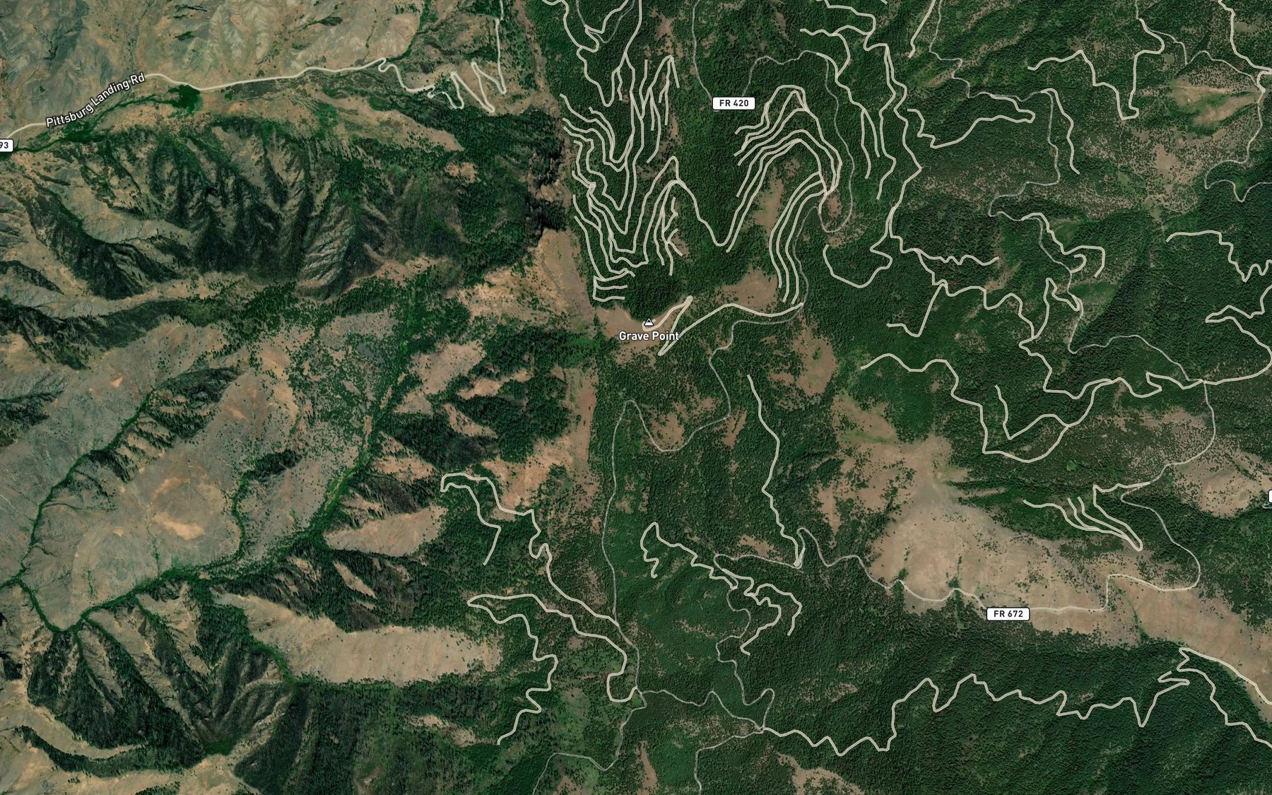 Satellite map of the Bull Springs
