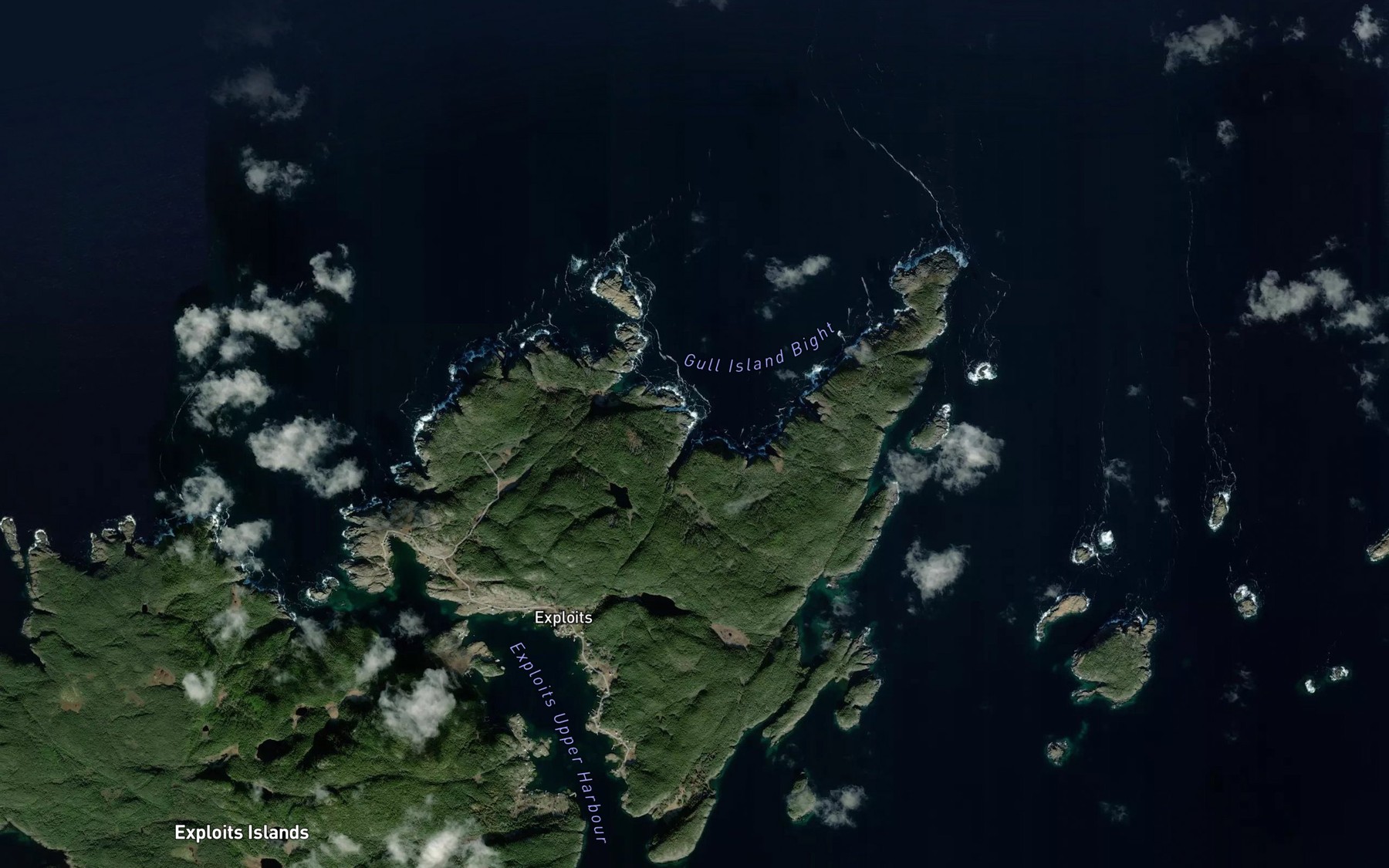 Satellite map of the Deep Gulch