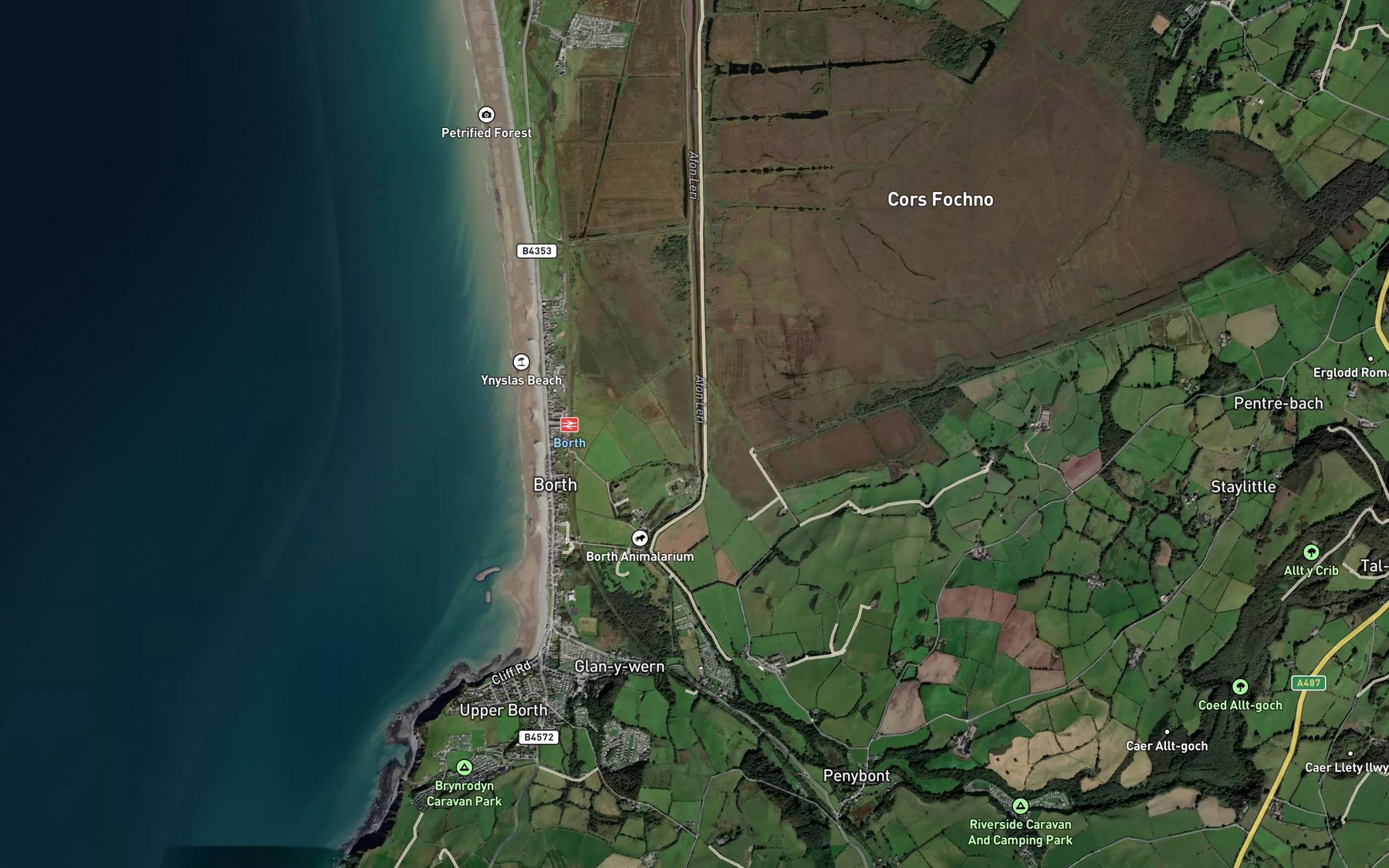 Satellite map of the Lefi Brook