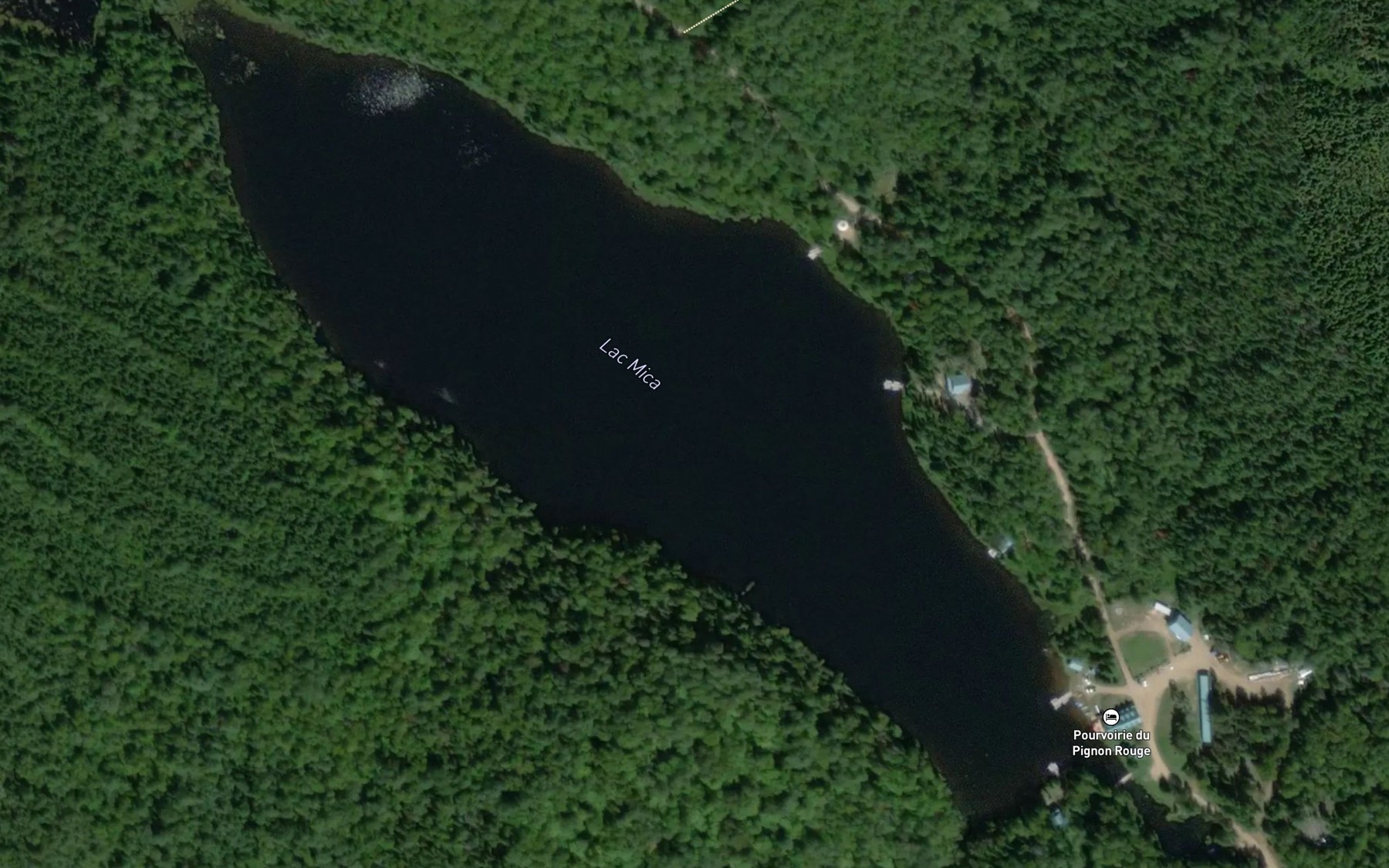 Satellite map of the Lac Mica