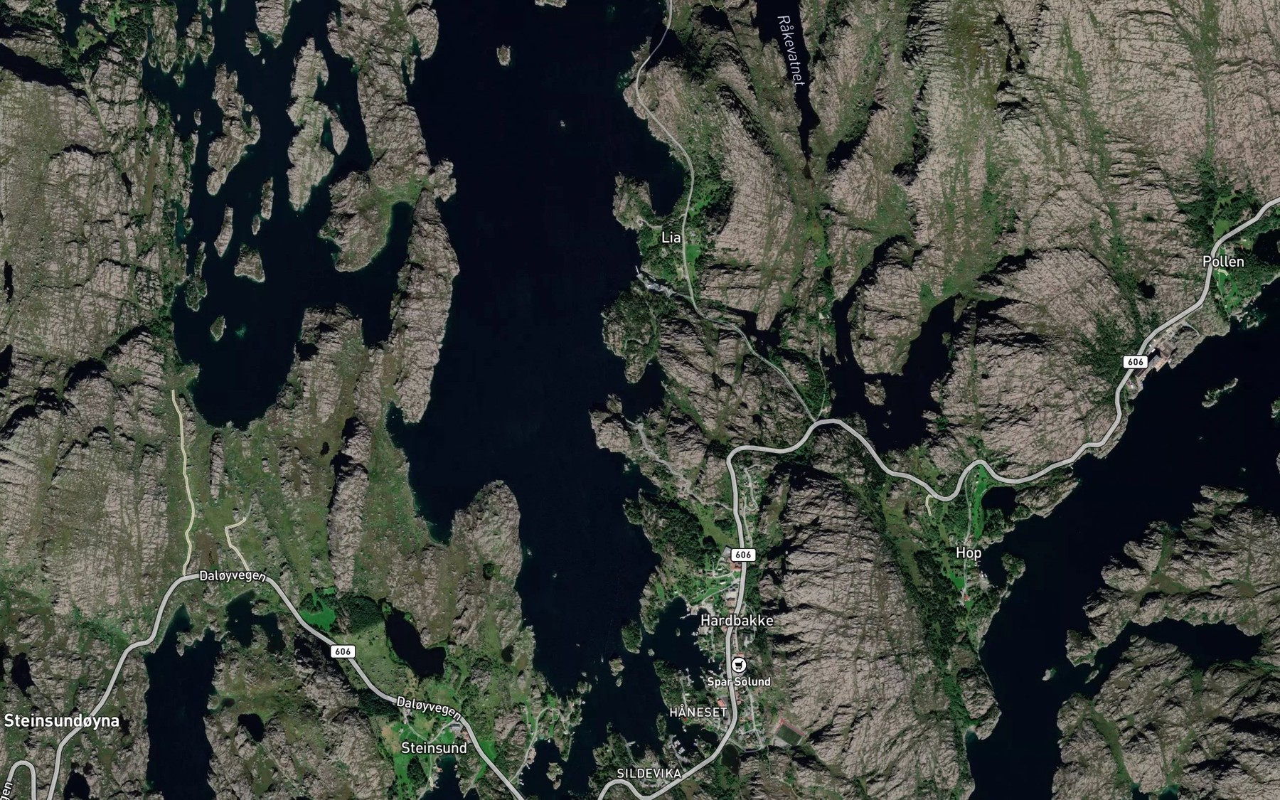 Satellite map of the Djupevagen