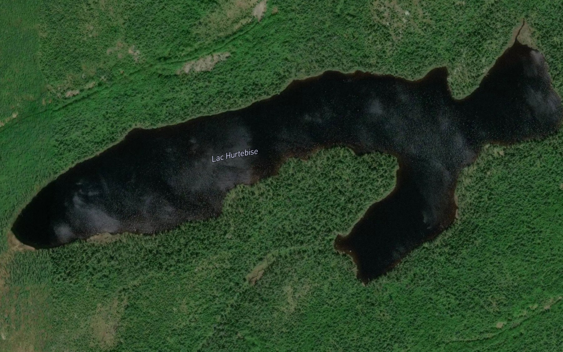 Satellite map of the Lac Hurtebise