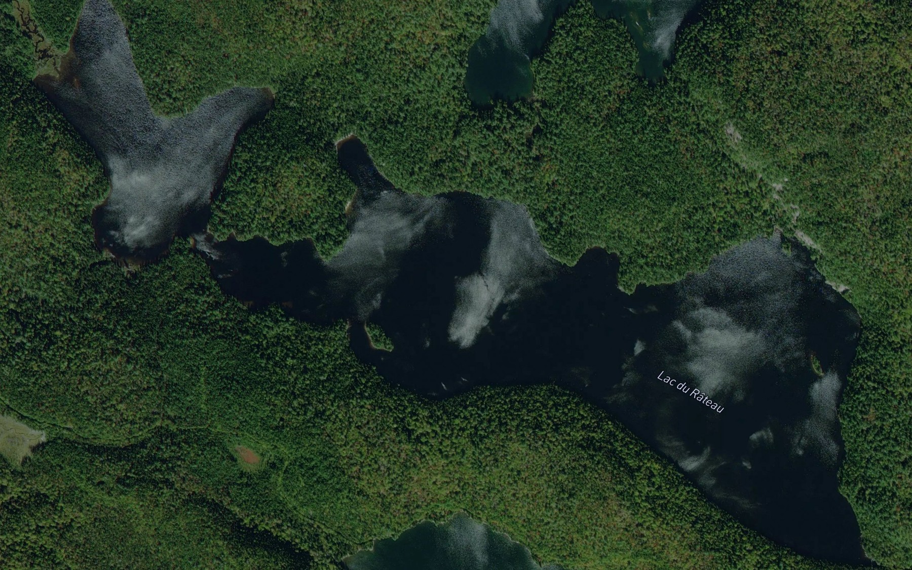 Satellite map of the Lac du Rateau