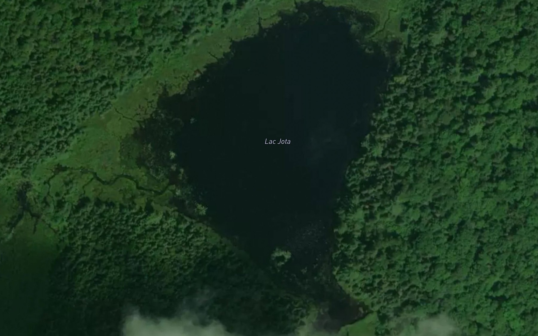 Satellite map of the Lac Jota