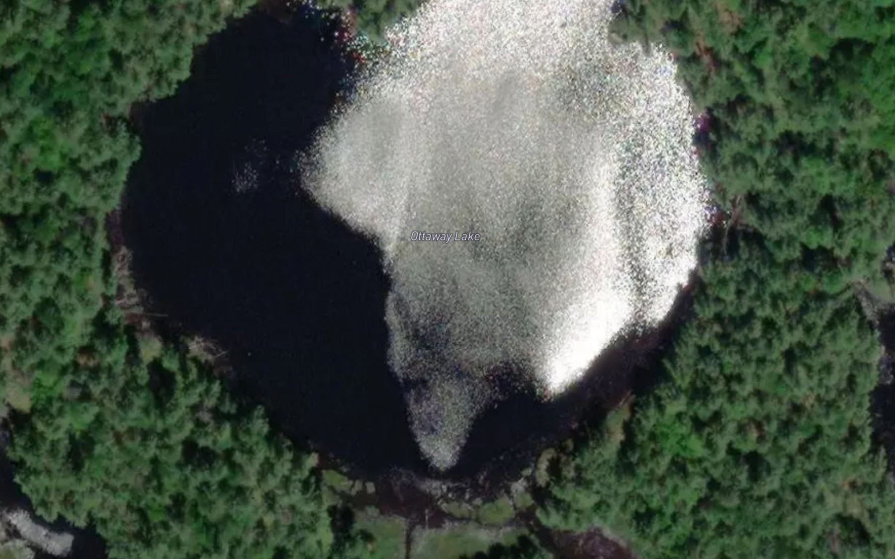 Satellite map of the Ottaway Lake