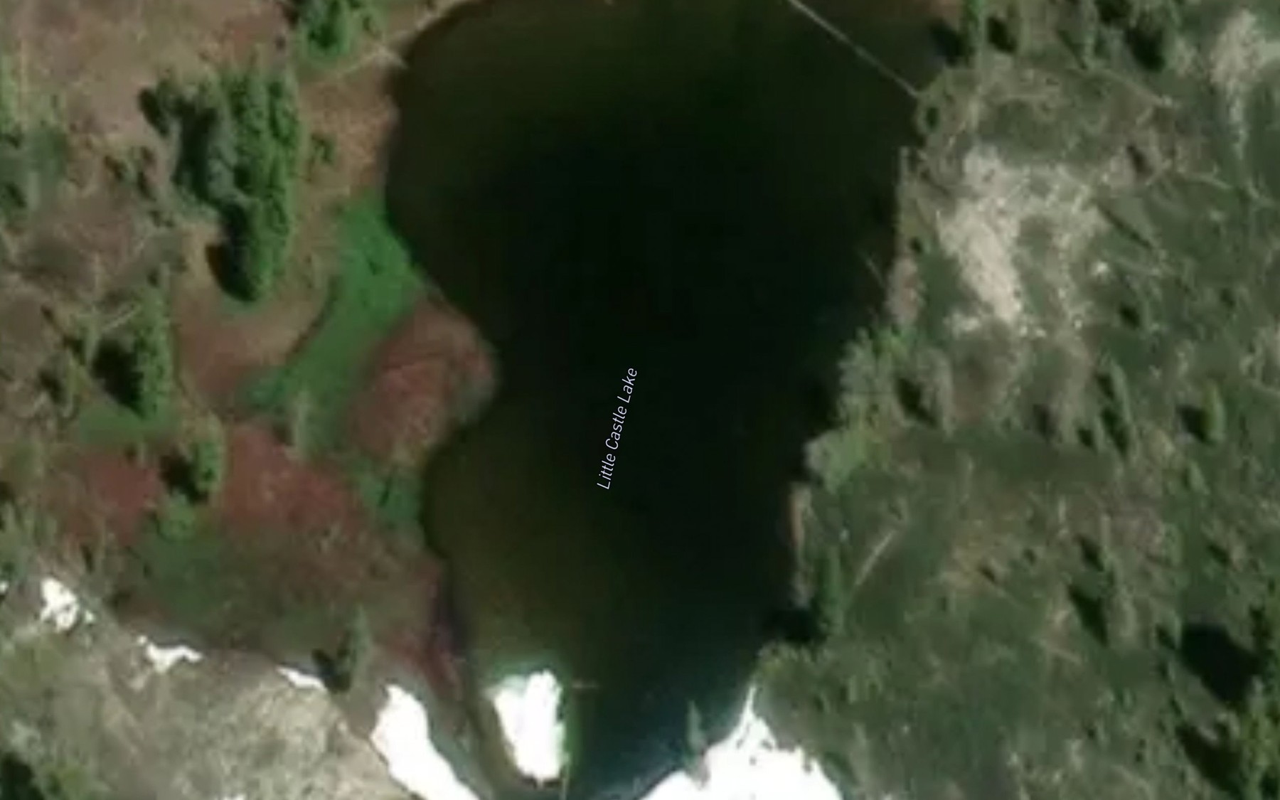 Satellite map of the Little Castle Lake