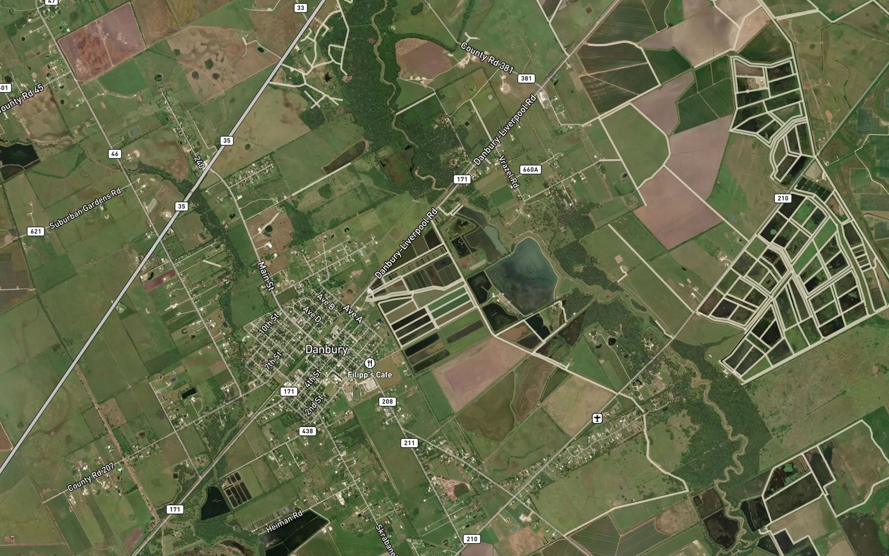 Satellite map of the Reservoir Number 9